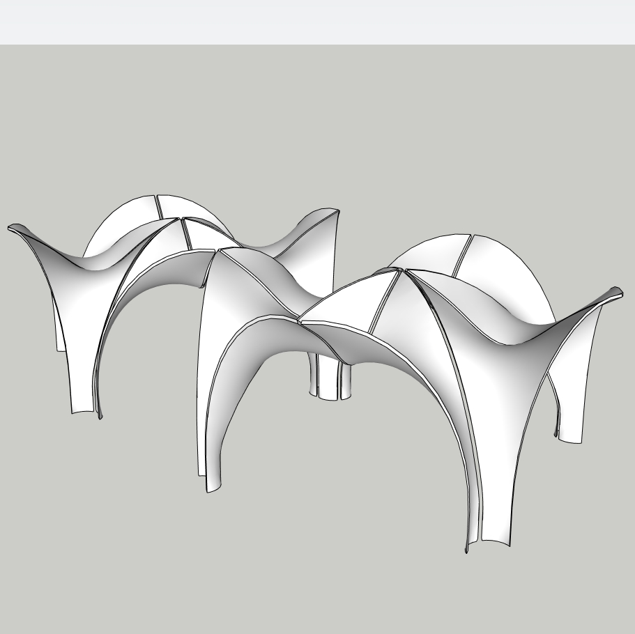 Parametric Tensile Pavilion | Organic Fabric Canopy | SketchUp Model