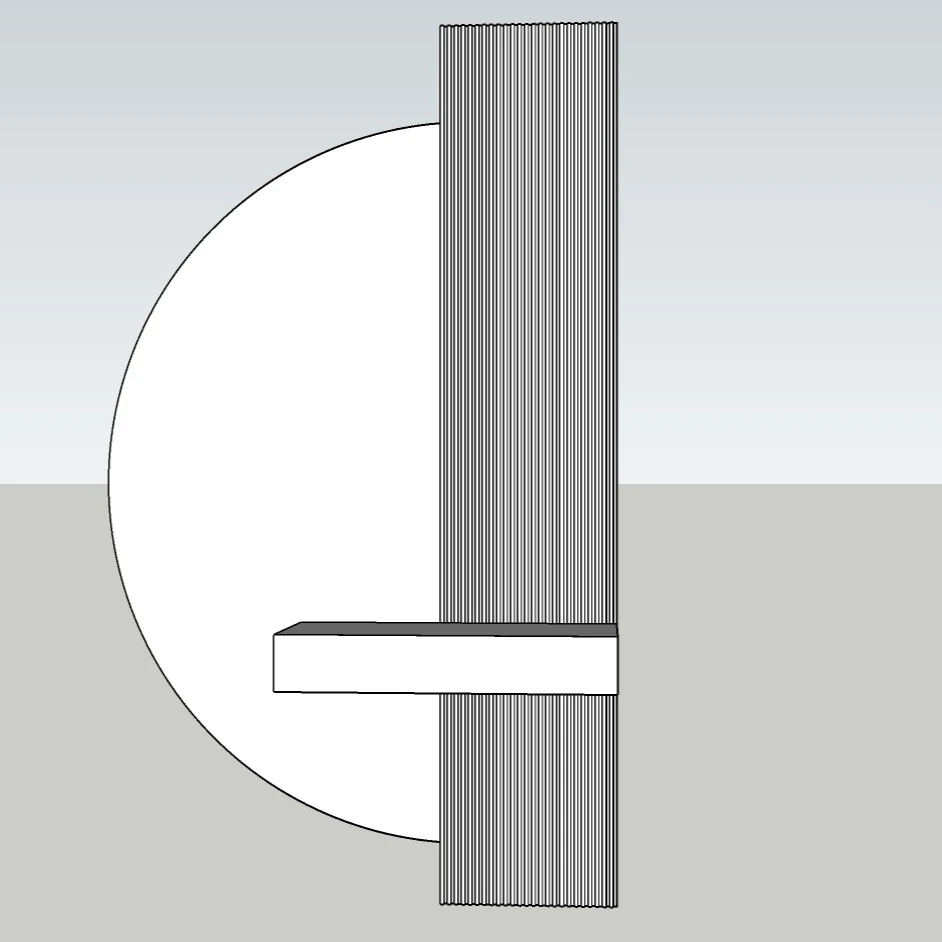 Modern Circular Decorative Divider 3D Model – Freestanding Interior Element – SketchUp 2018