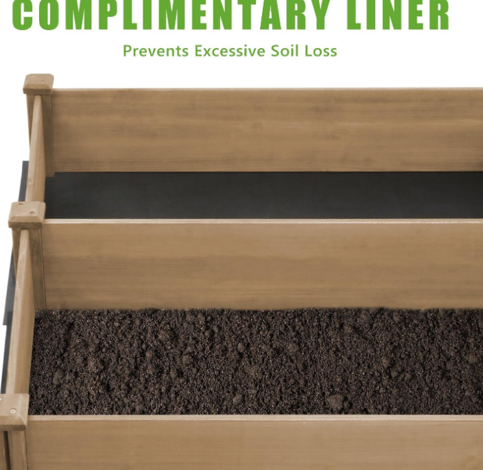 8x4Ft Raised Garden Bed – Planter Box for Outdoor Plants, Fir Wood Garden Beds for Vegetable, Herb, and Flower Cultivation – Easy Assemble