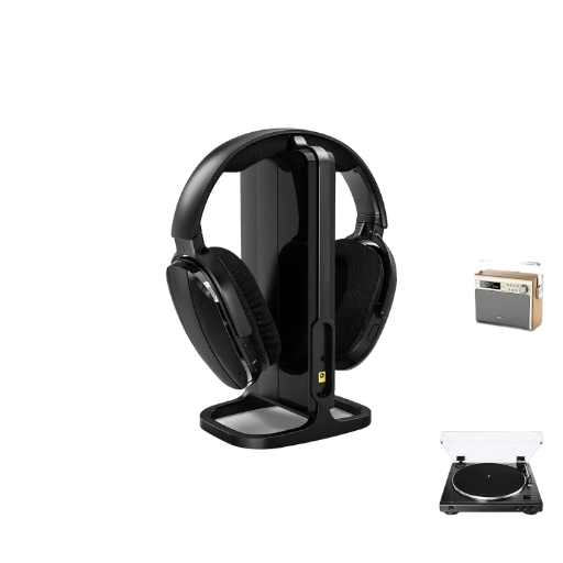 Großhandels preis 2,4 GHz RF 100ft Wireless TV-Kopfhörer Over Ear Stereo-Headset Wireless Wiederauf lad bares Dock