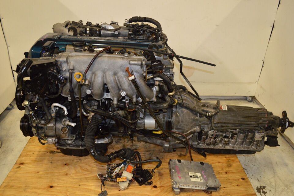 JDM Toyota 2JZGTE VVTi Motor 3.0L DOHC Twin Turbo 2JZ Engine Auto Trans Wire Ecu