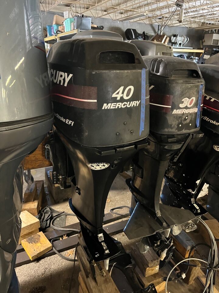 2003 Mercury 40 hp 4-Stroke EFI 20 Outboard Boat Motor Engine Four Stroke Runs