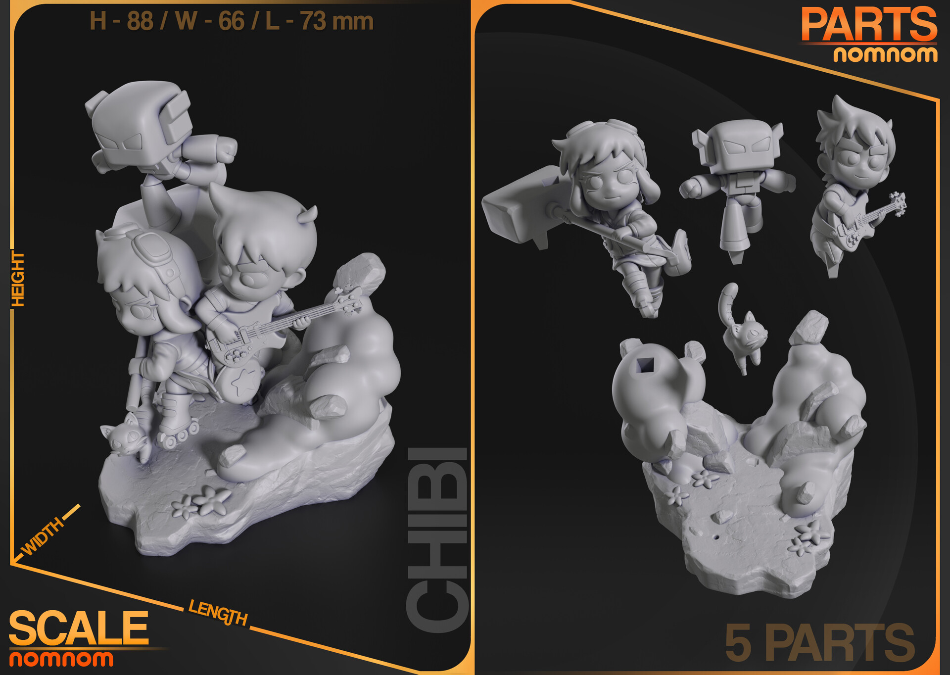 Chibi Ramona Flowers - Scott Pilgrim Takes Off