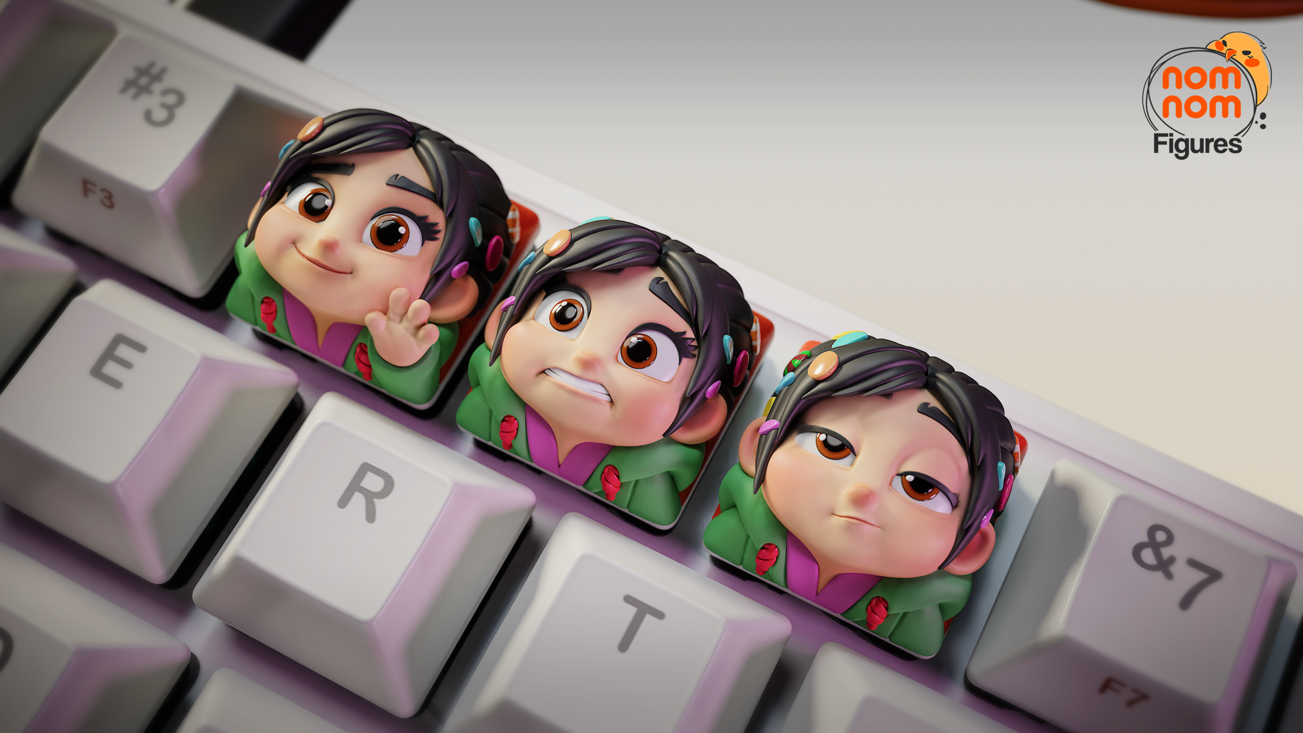 Keycaps Vanellope Von Schweetz - Wreck it Ralph