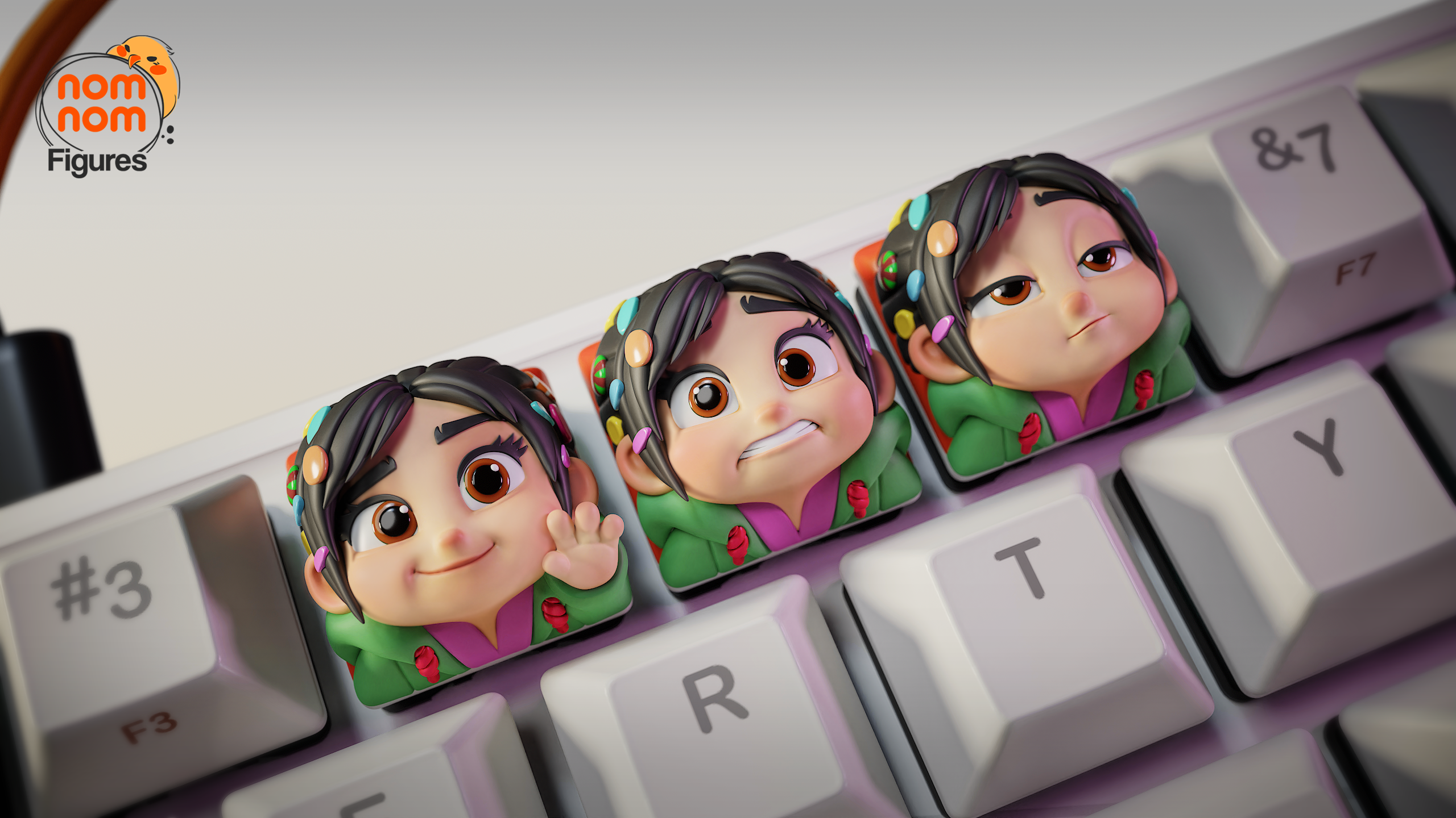 Keycaps Vanellope Von Schweetz - Wreck it Ralph