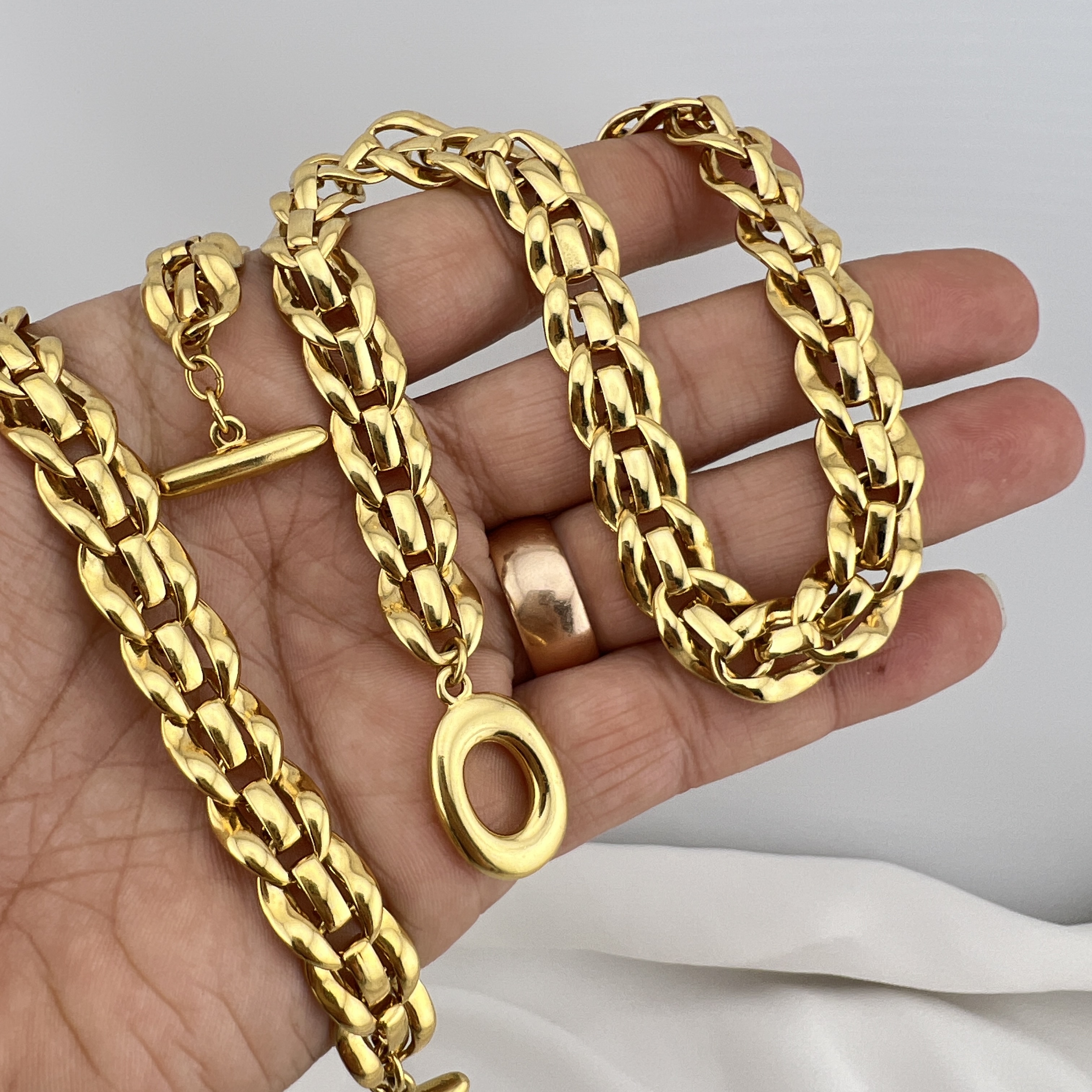Masyvus paauksuotas „Bold Chain“ rinkinis ✨