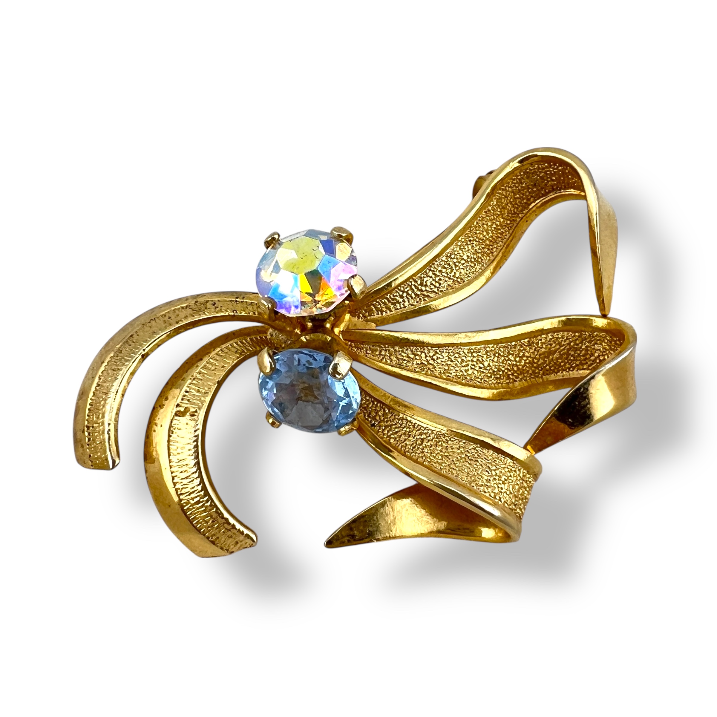 Vintažinė Aurora Borealis kaspino sagė