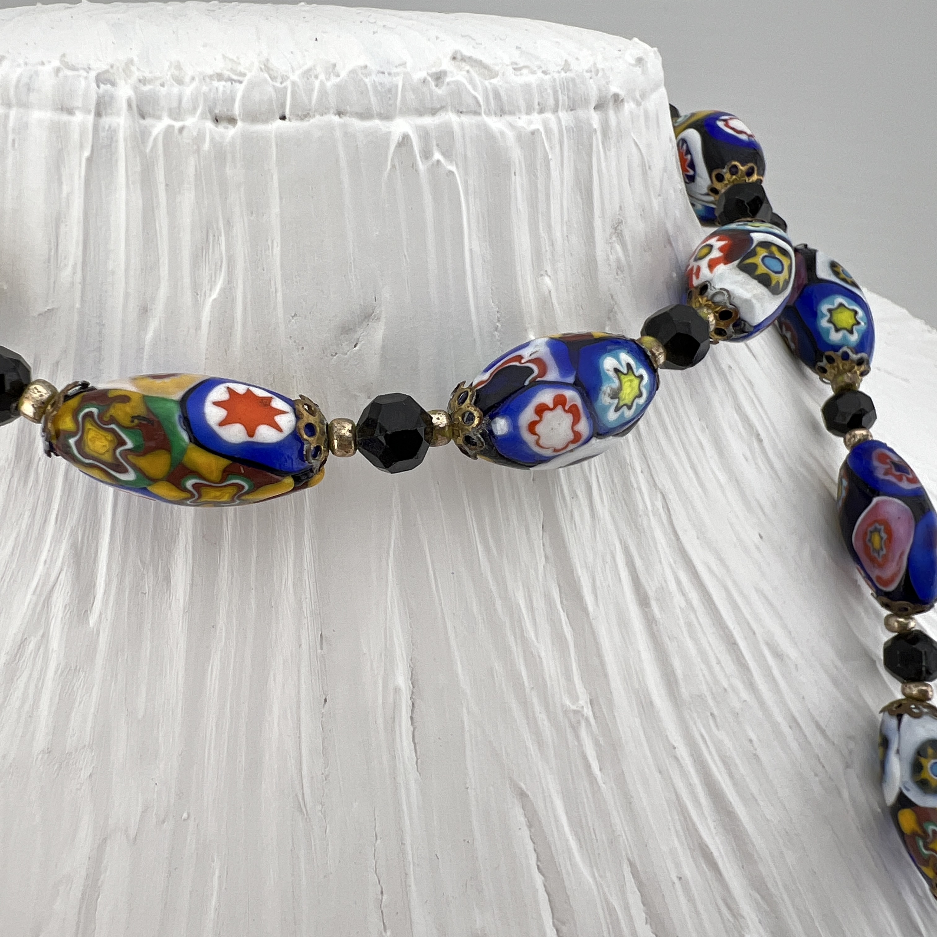 Vintažinis Murano stiklo vėrinys „Millefiori“ 🌸