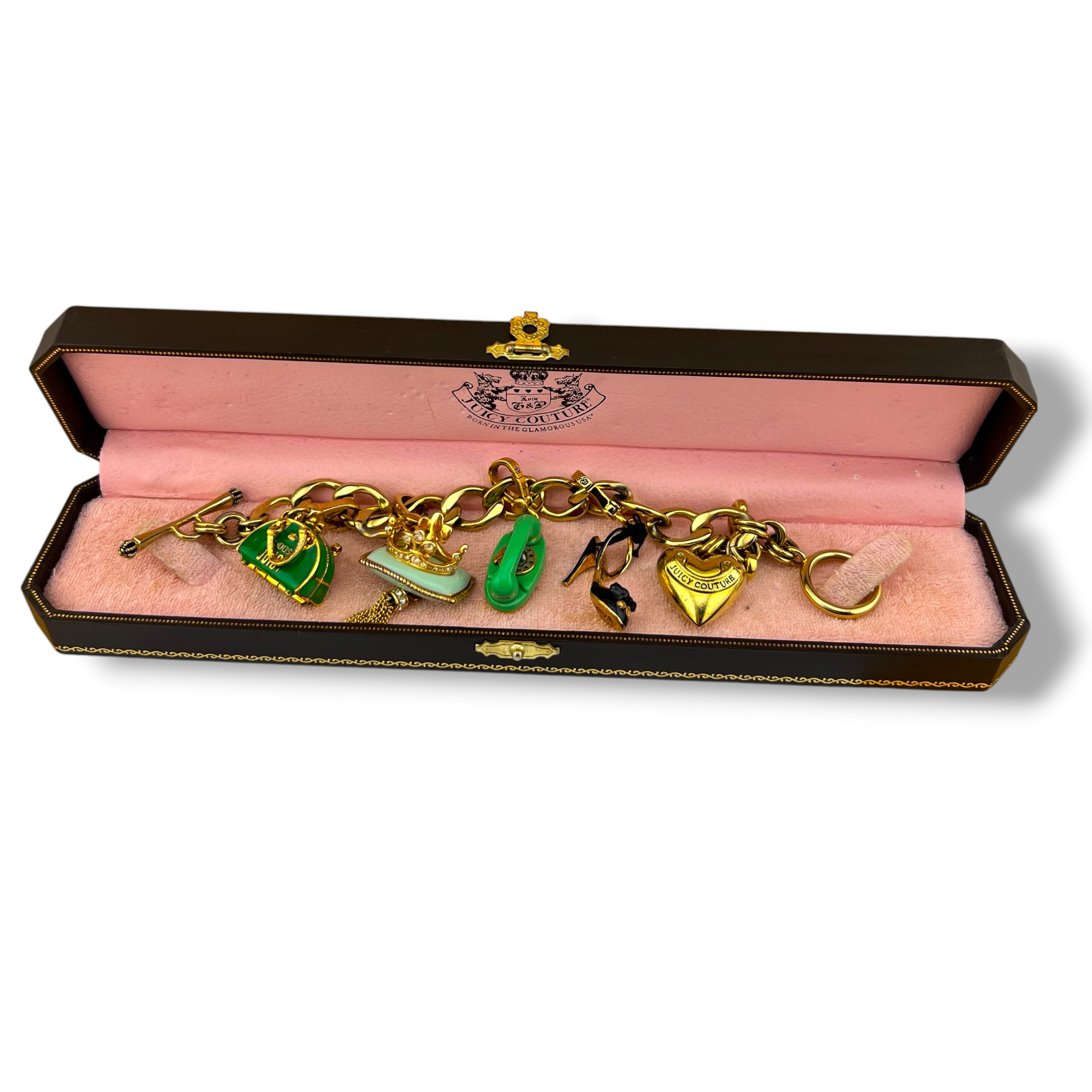 ✨ Vintažinė Juicy Couture apyrankė su pakabukais