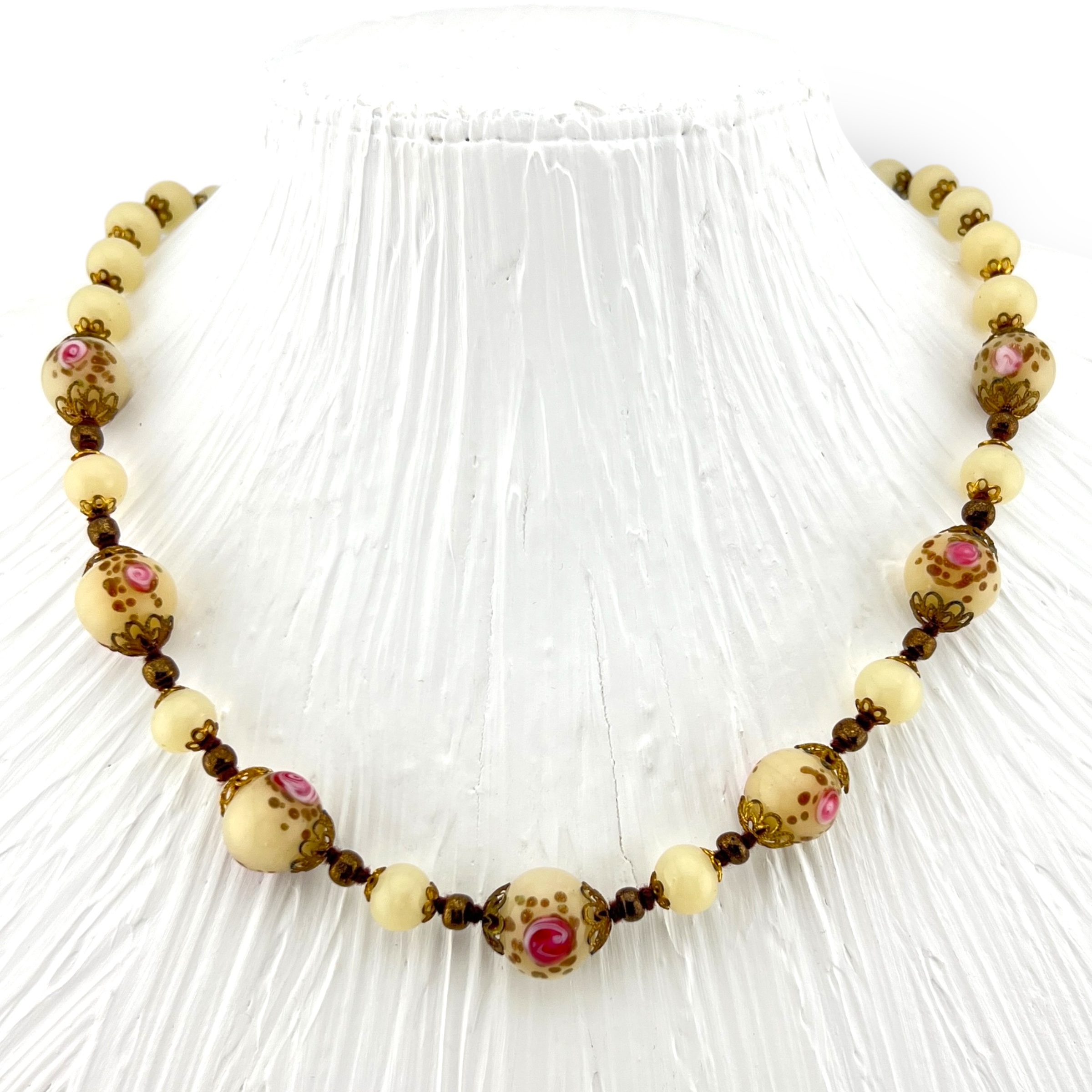 Vintažinis Murano stiklo „Wedding Cake“ vėrinys