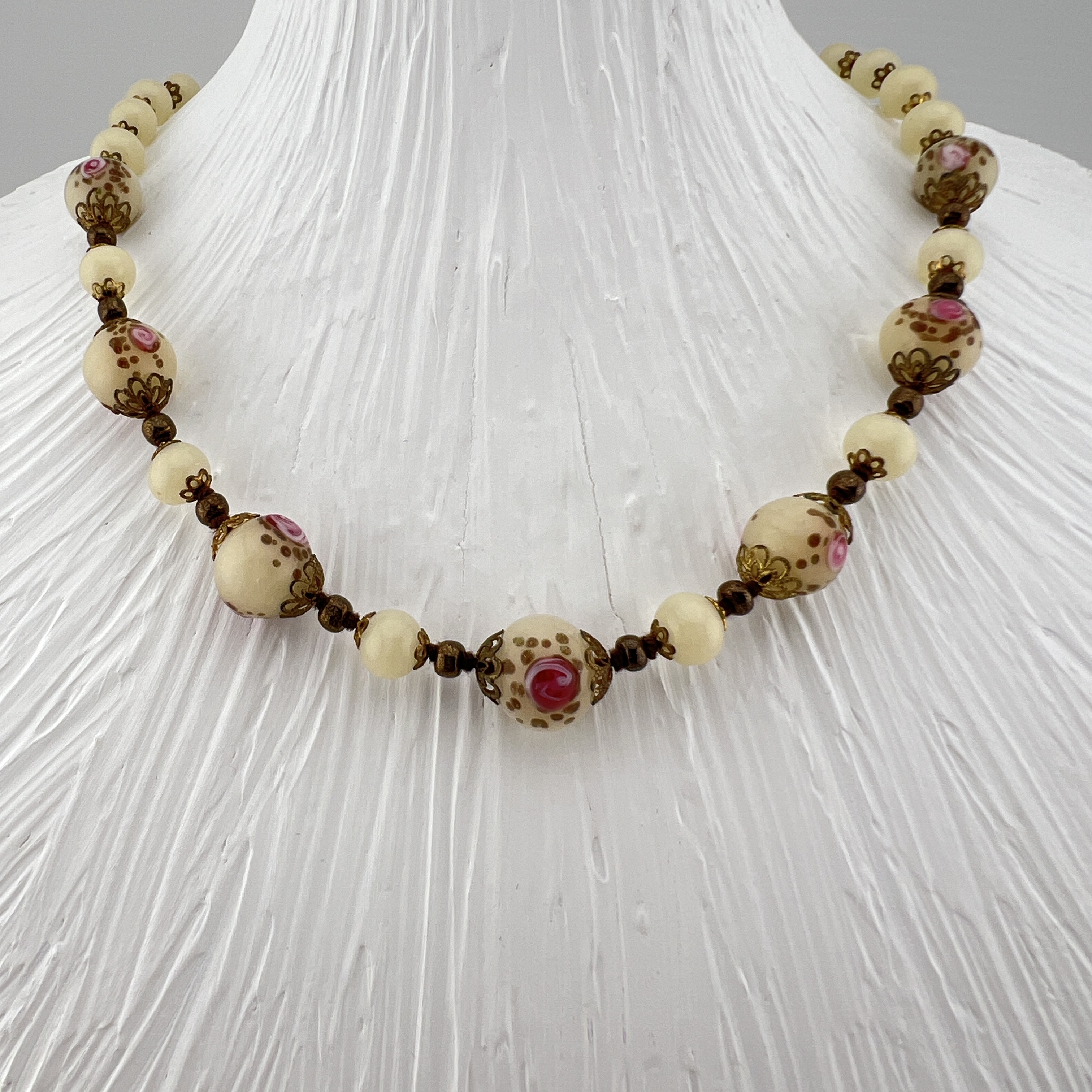 Vintažinis Murano stiklo „Wedding Cake“ vėrinys