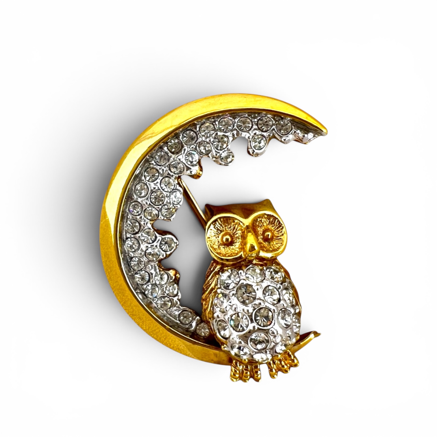 Vintažinė „Attwood & Sawyer“ segė „Išminties mėnulis“ ✨🦉🌙