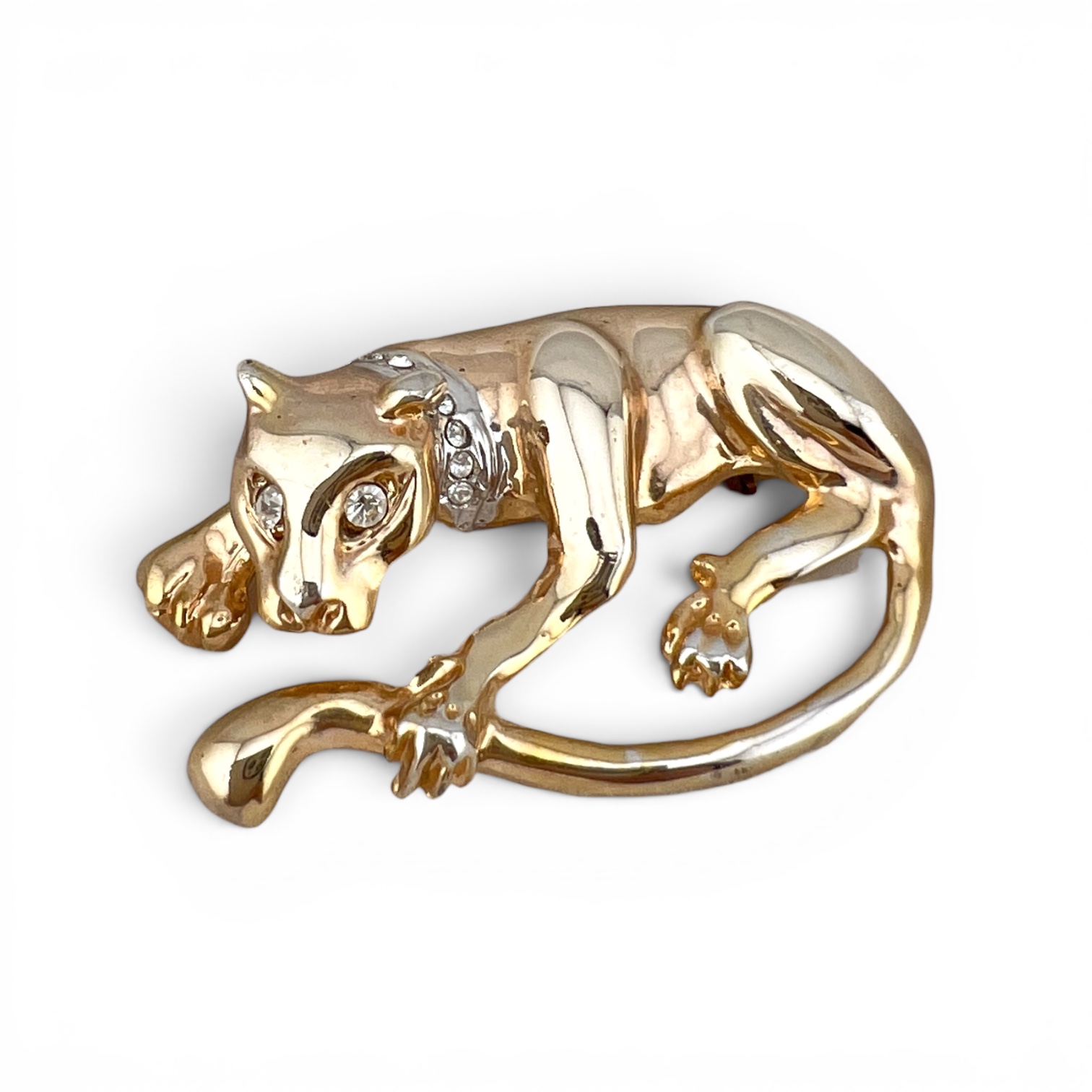 Vintažinė segė „Auksinė pantera“ 🐆✨