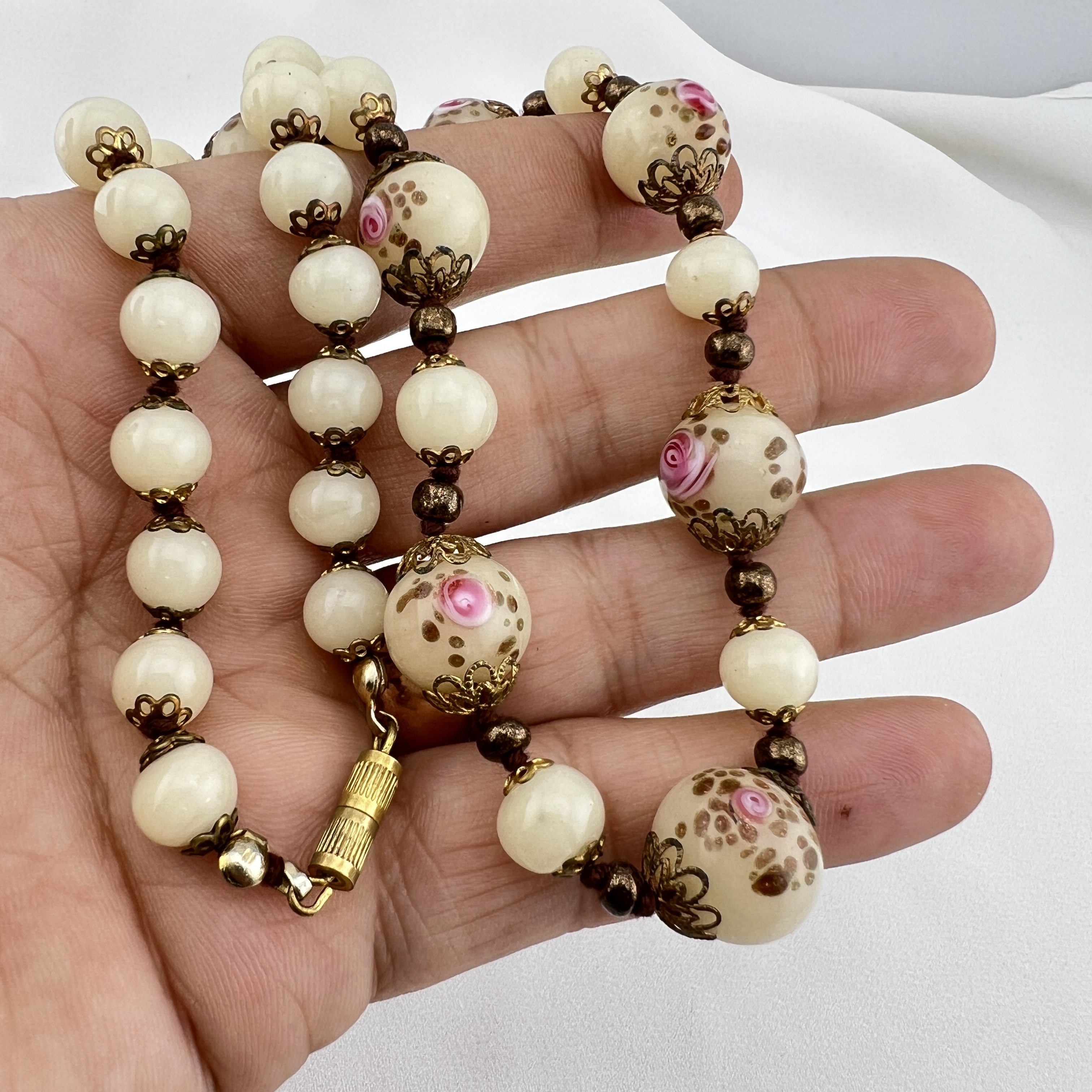 Vintažinis Murano stiklo „Wedding Cake“ vėrinys