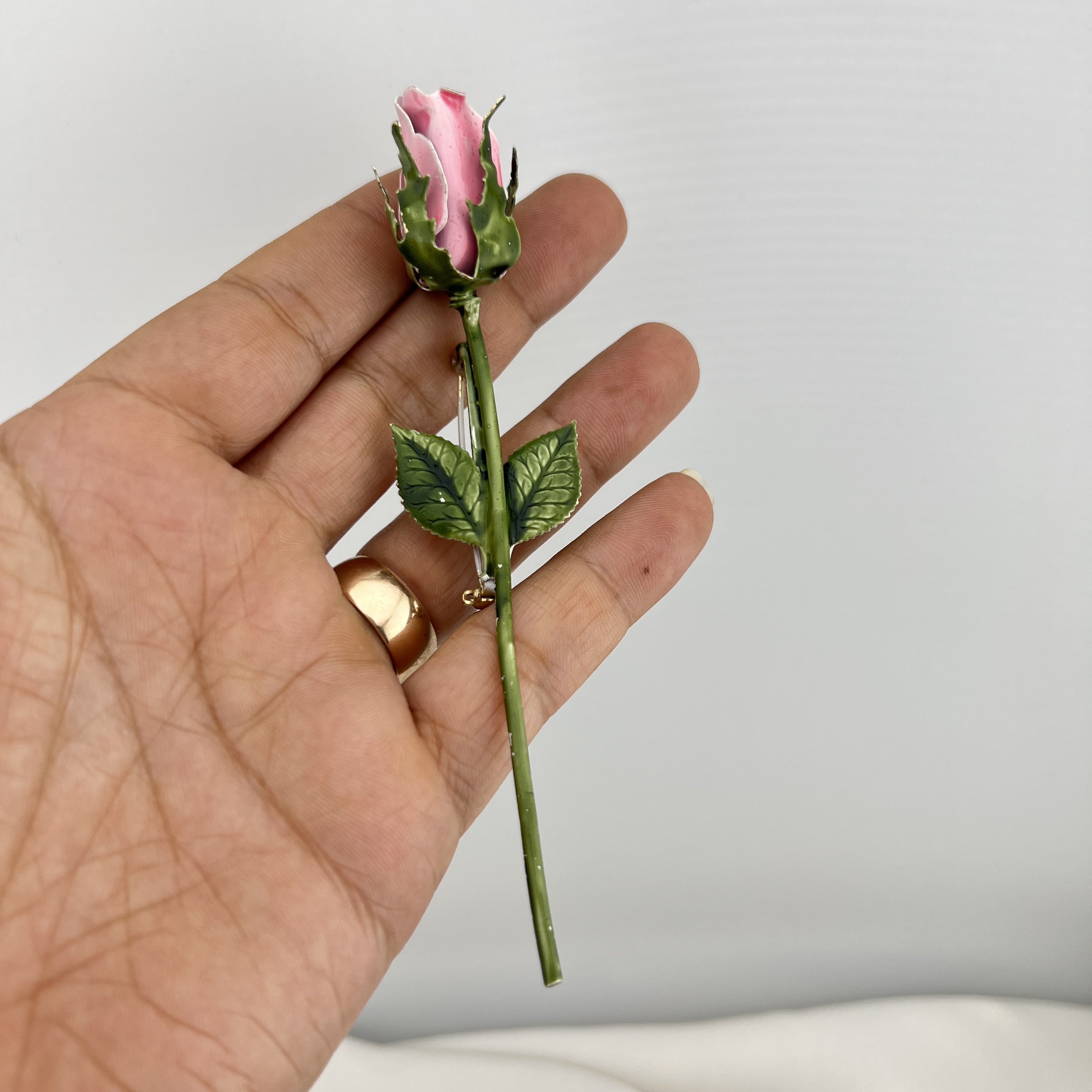 Vintažinė segė „didelė rožė“ 🌹✨