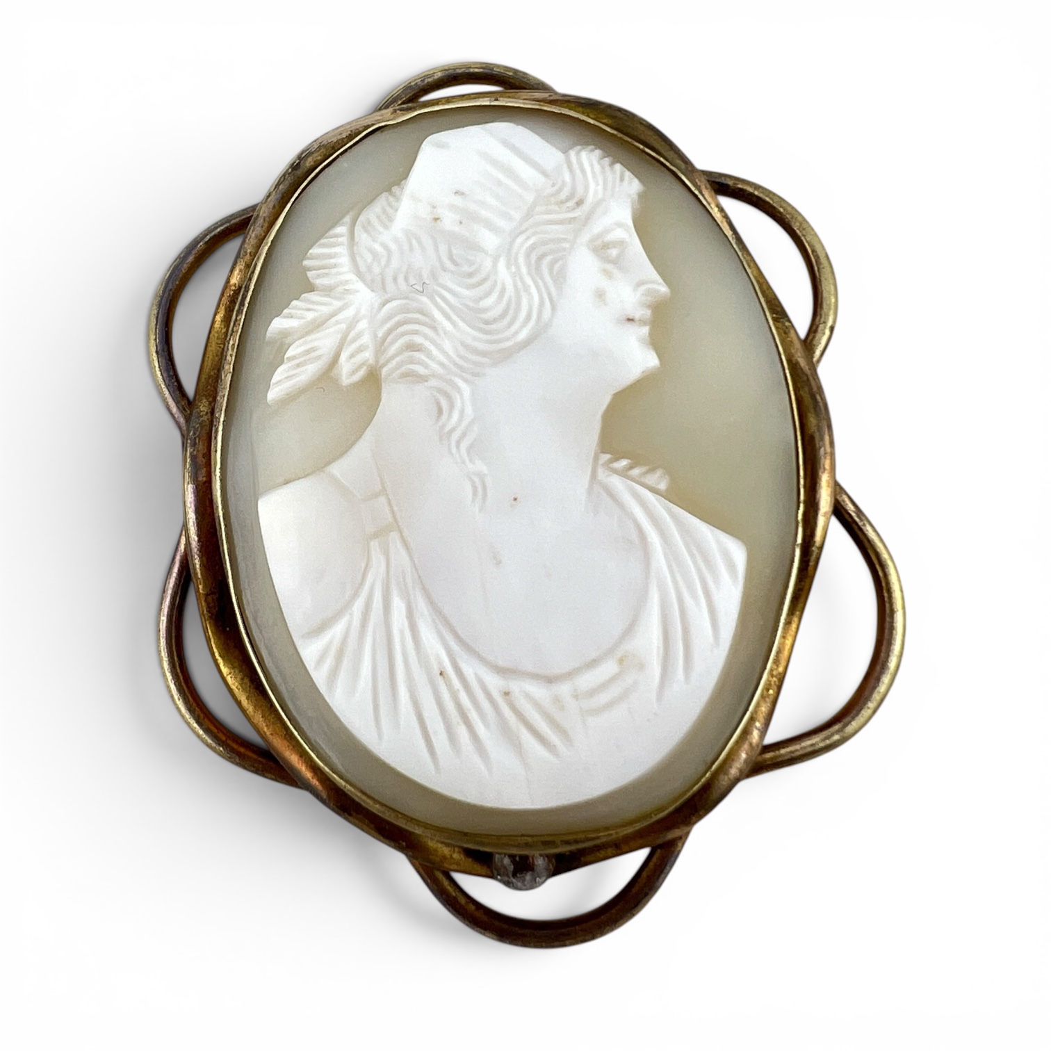 Vintažinė kamėja-medalionas „Antikinė elegancija“ ✨🏛️