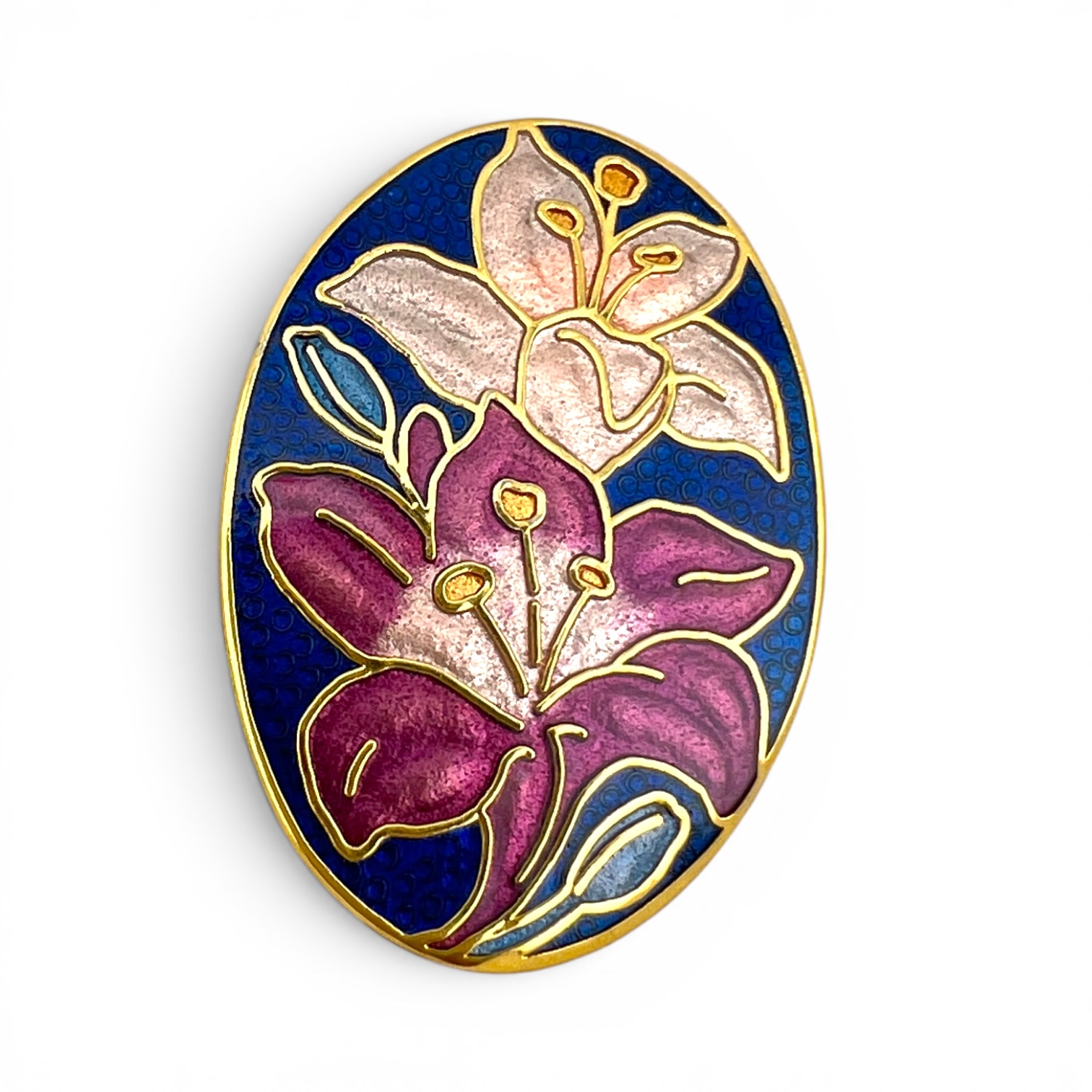 Vintažinė „Fish & Crown“ segė „Lelijų žydėjimas“ 🌸✨