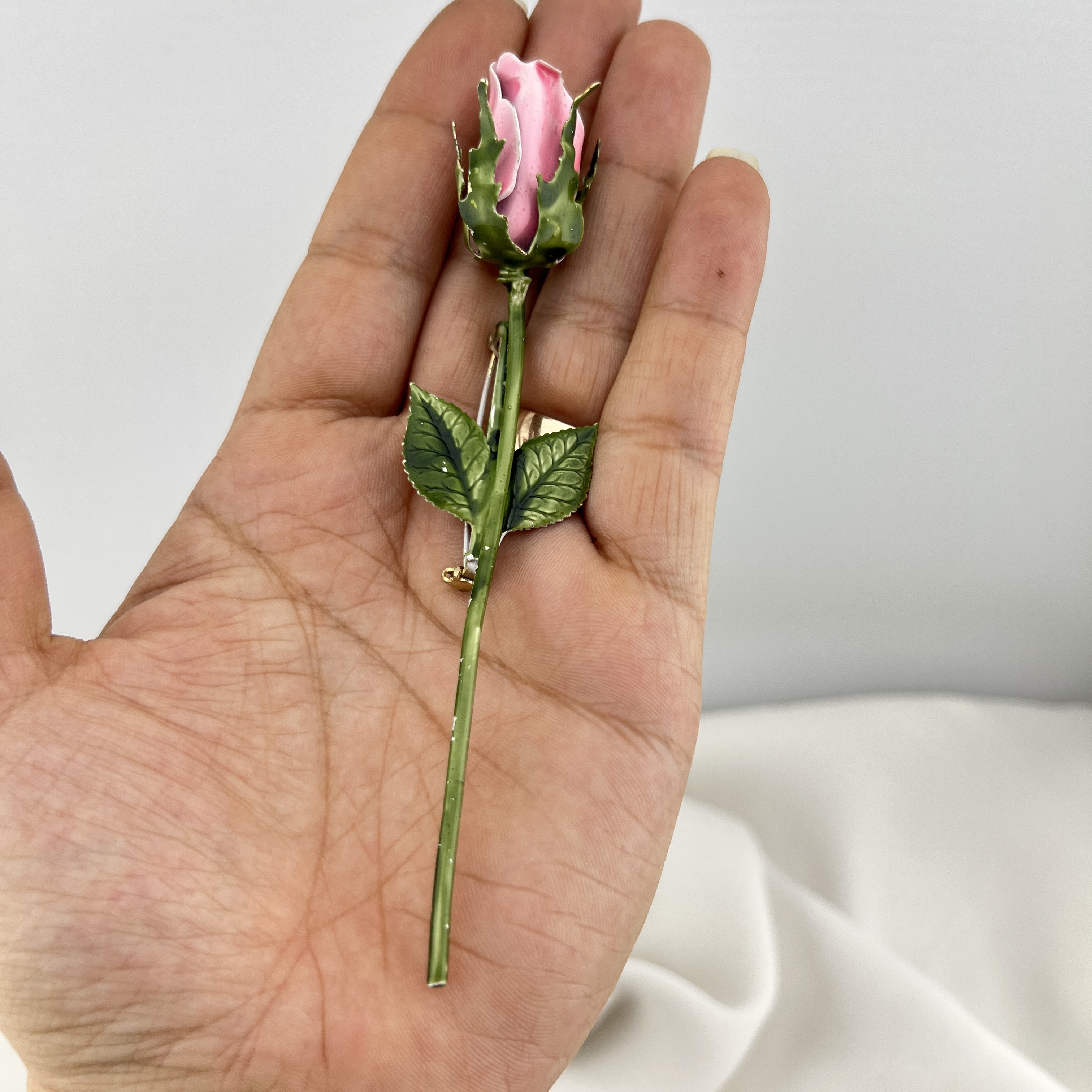 Vintažinė segė „didelė rožė“ 🌹✨