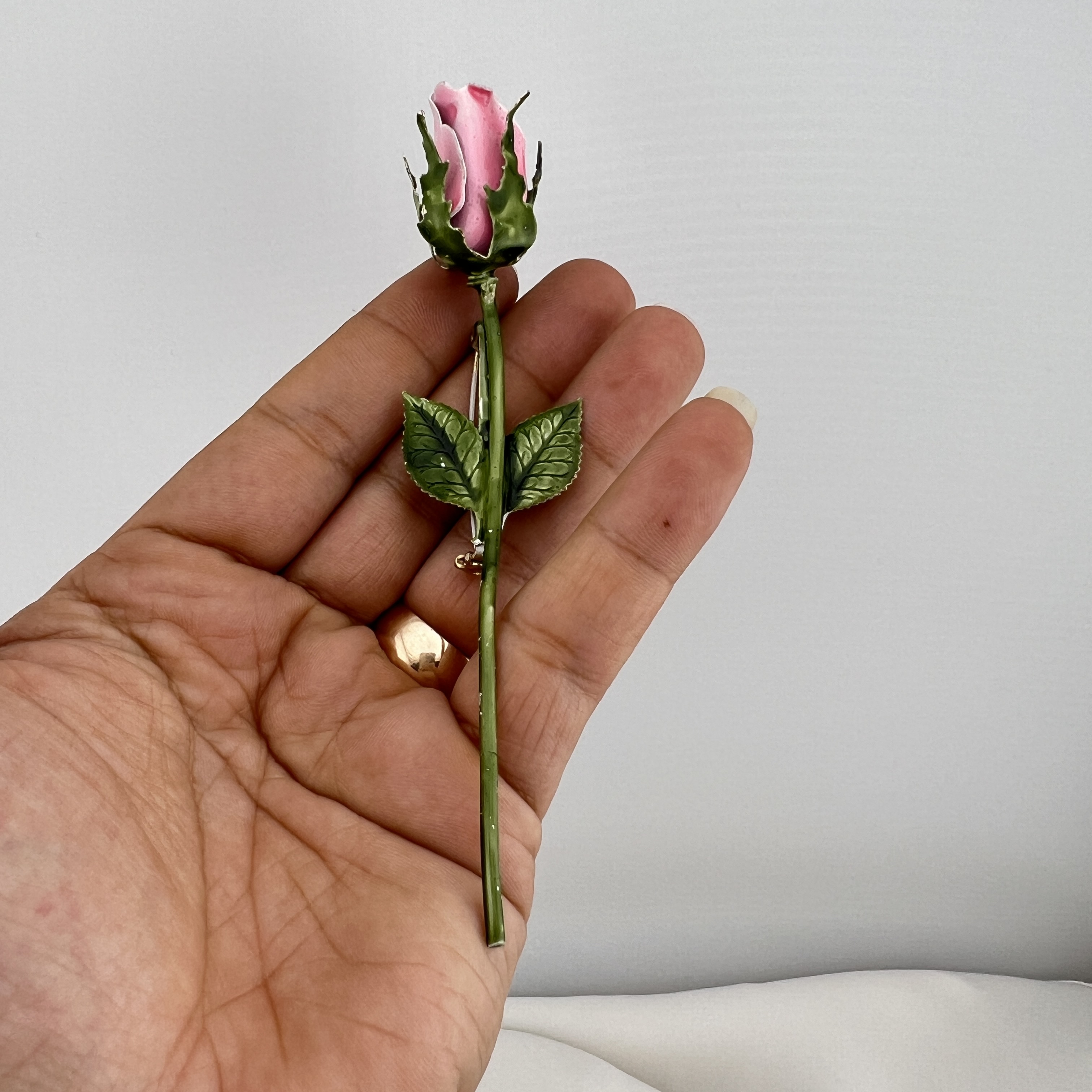 Vintažinė segė „didelė rožė“ 🌹✨