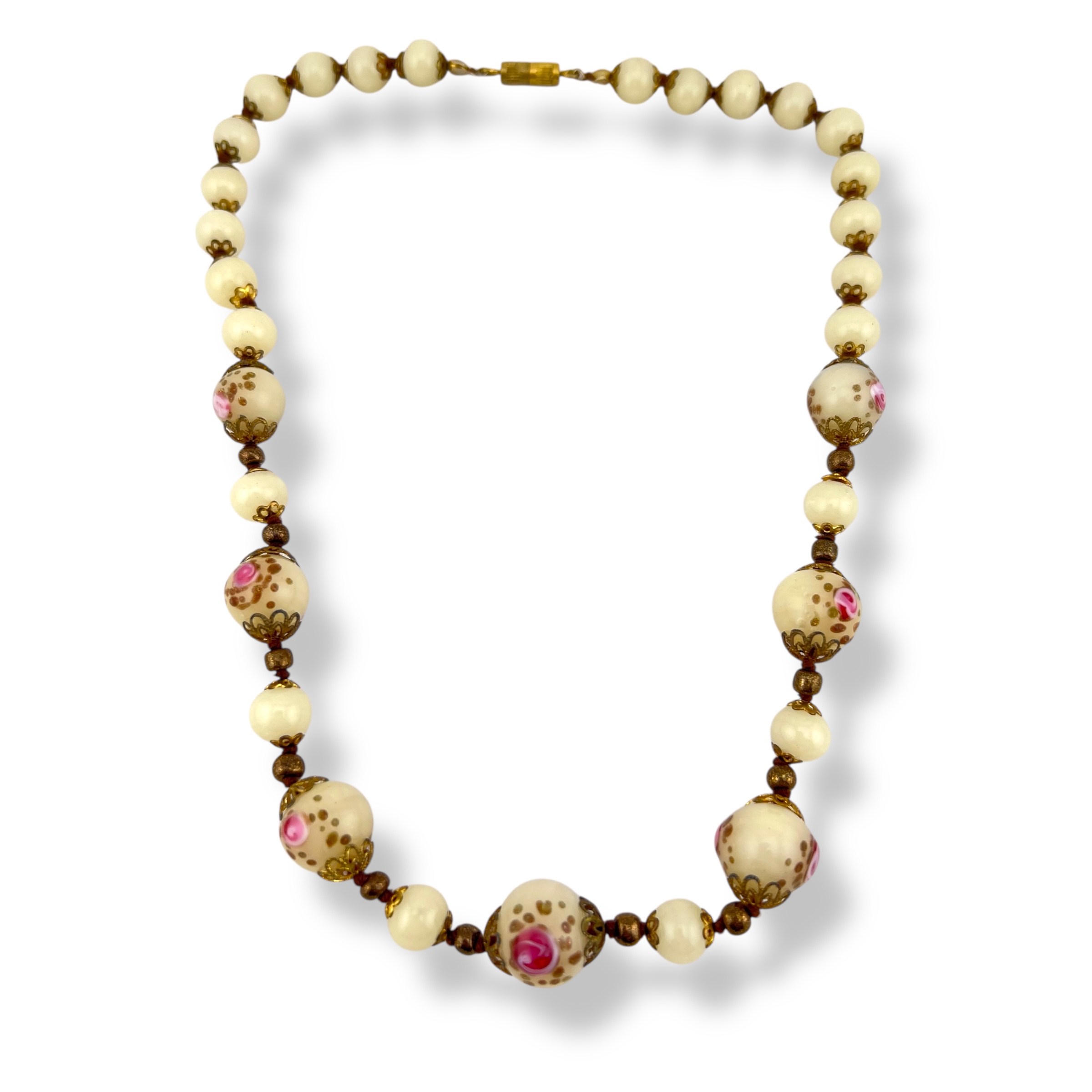 Vintažinis Murano stiklo „Wedding Cake“ vėrinys