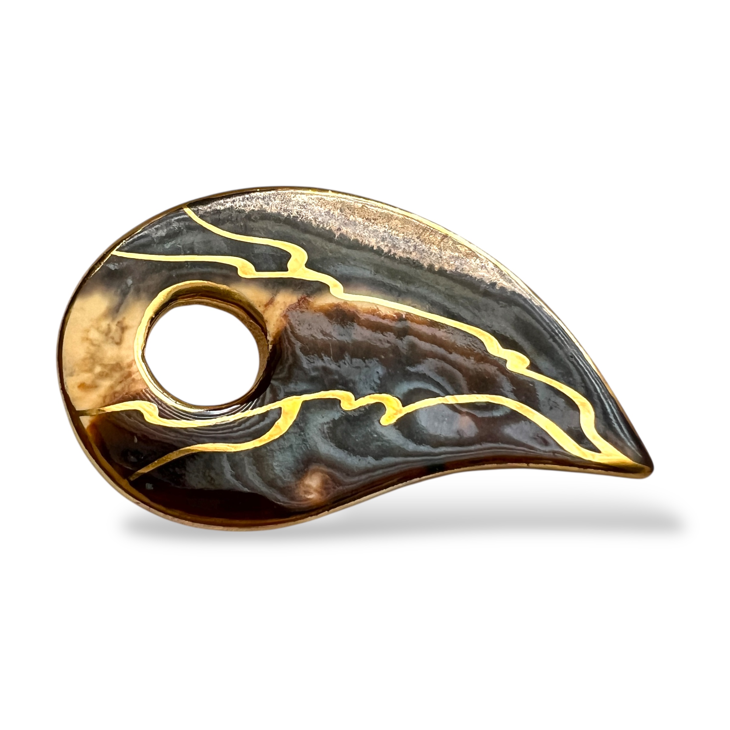 Vintažinė abstrakti segė, organiškų formų