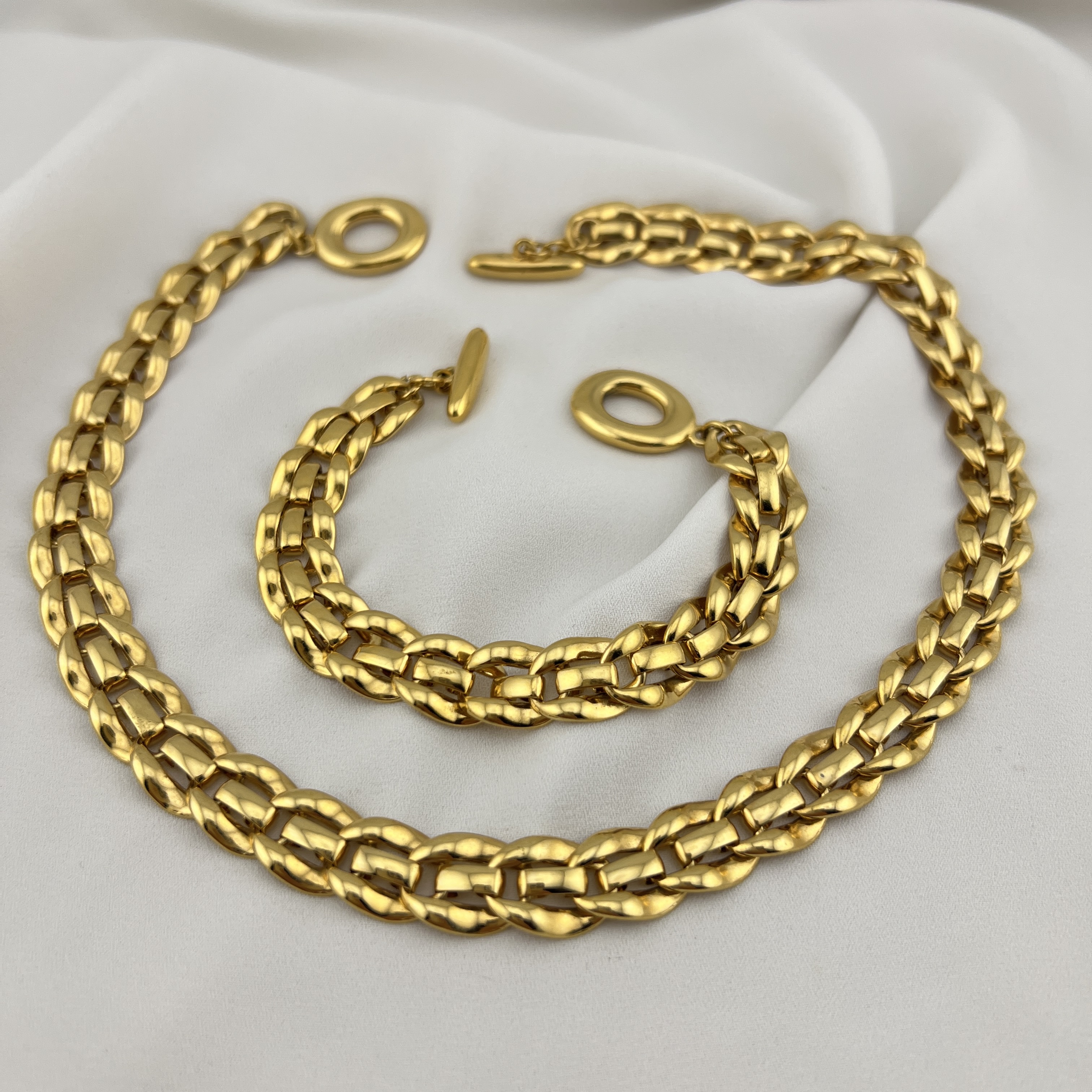 Masyvus paauksuotas „Bold Chain“ rinkinis ✨