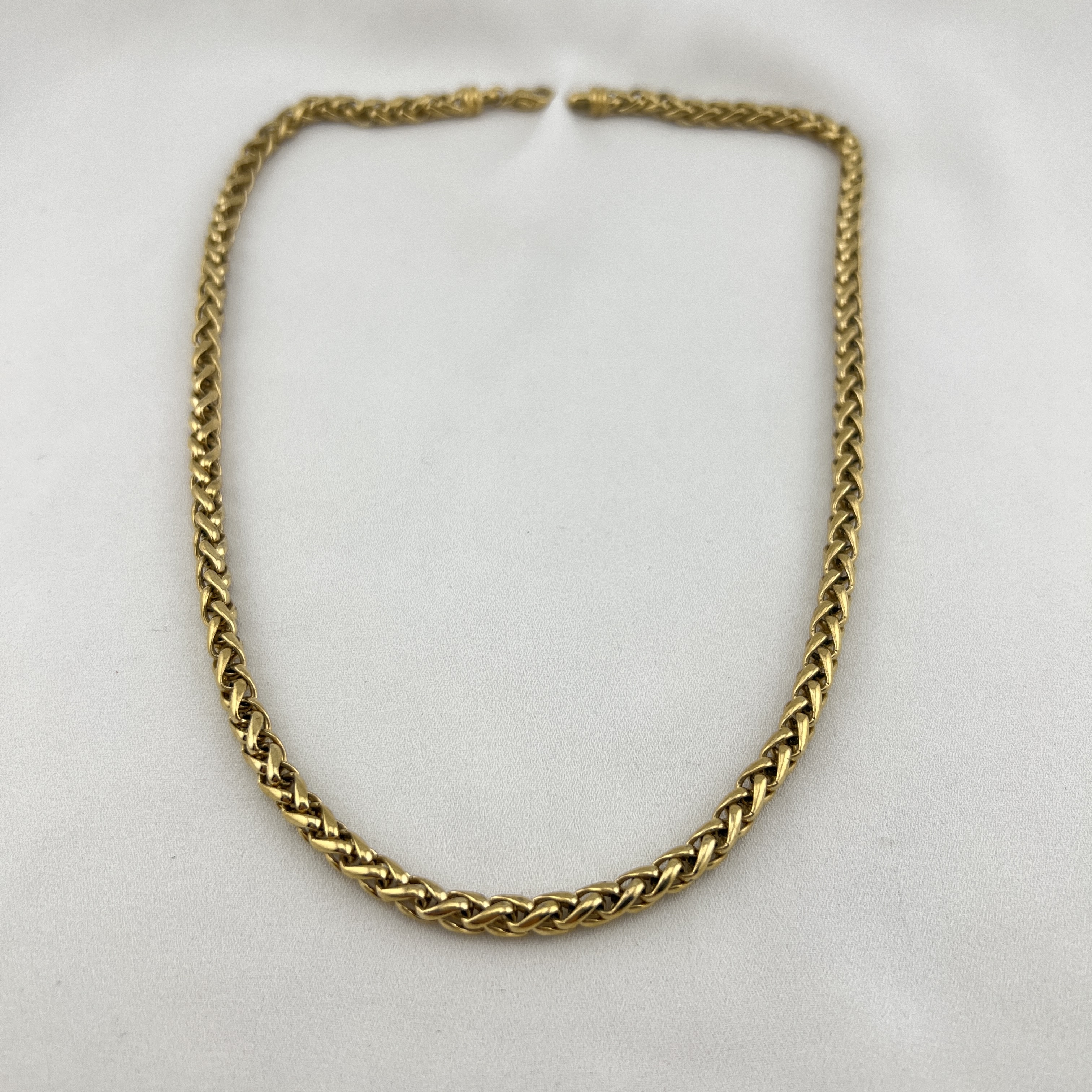 Aukso spalvos vintažinė „Wheat“ stiliaus grandinėlė