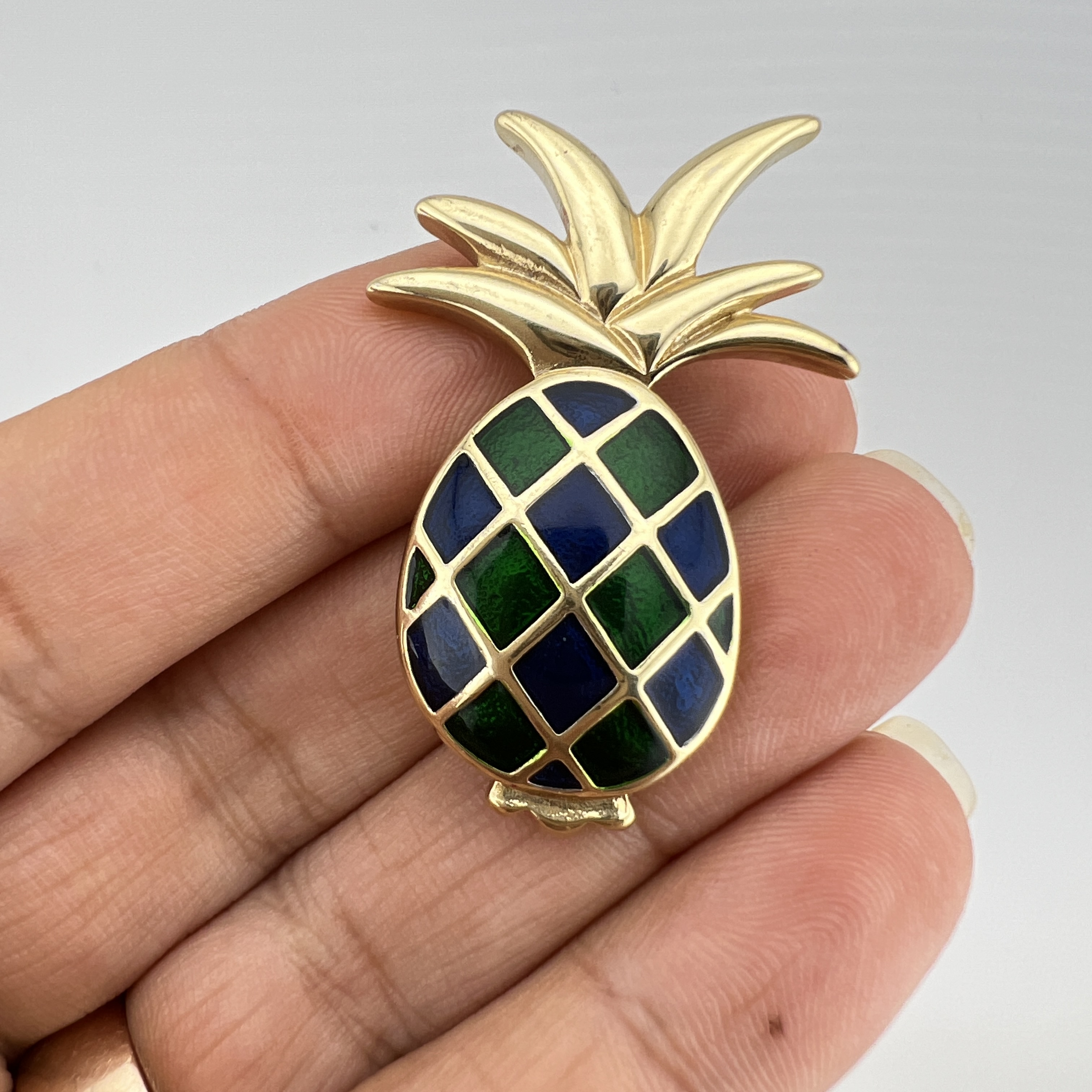 Vintažinė segė „Egzotiškas ananasas“ 🍍✨