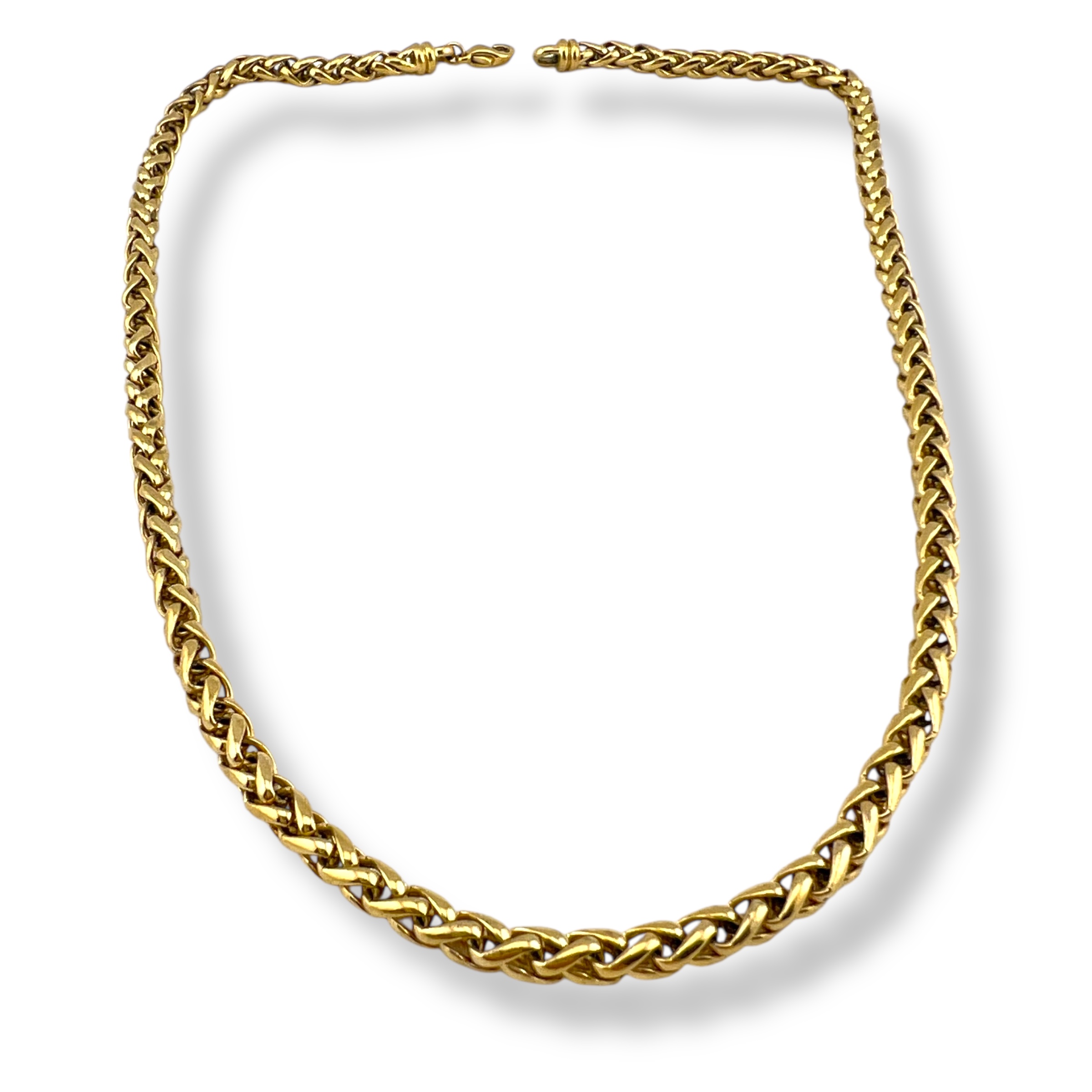 Aukso spalvos vintažinė „Wheat“ stiliaus grandinėlė