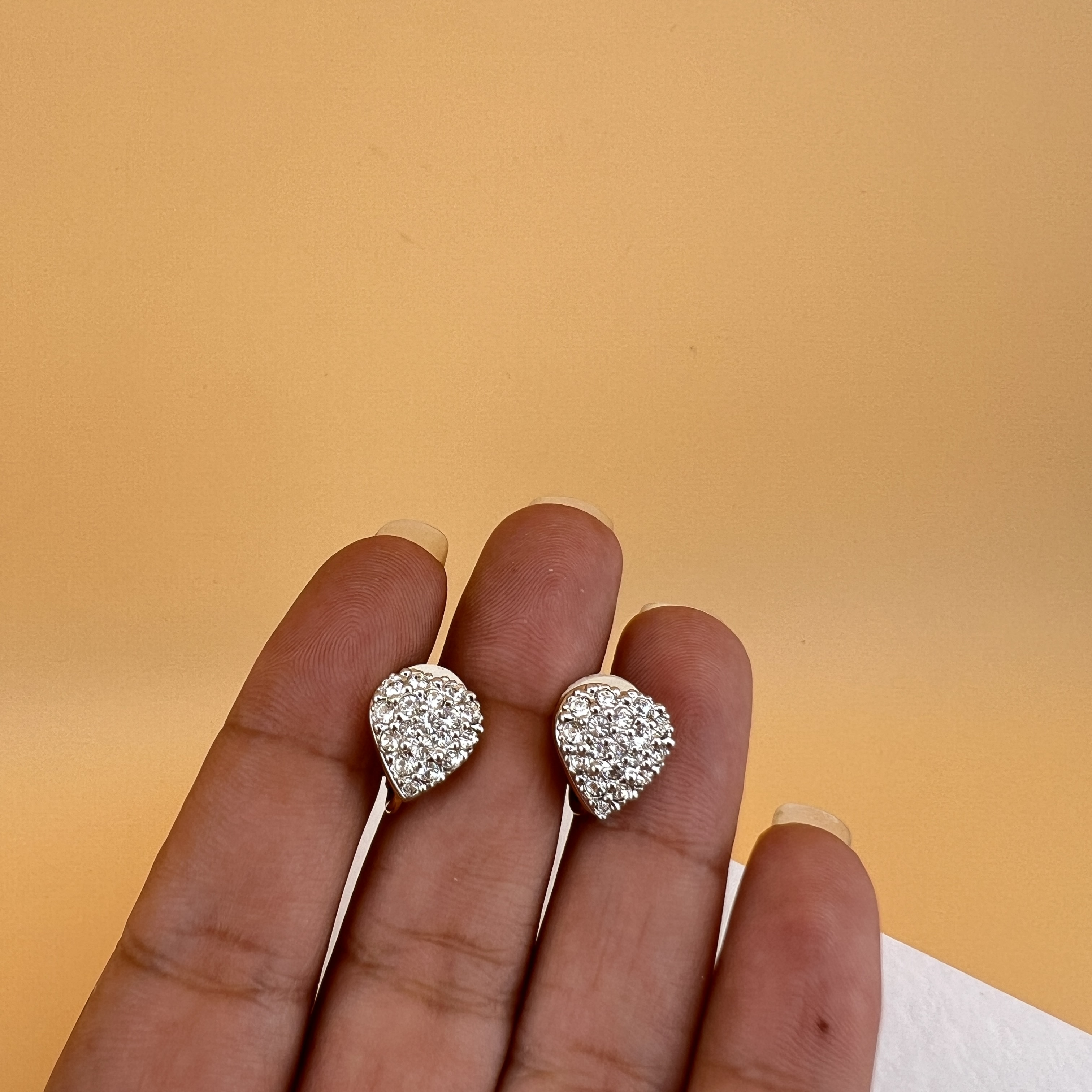 Vintažiniai „Swarovski“ auskarai-klipsai „Širdelės“