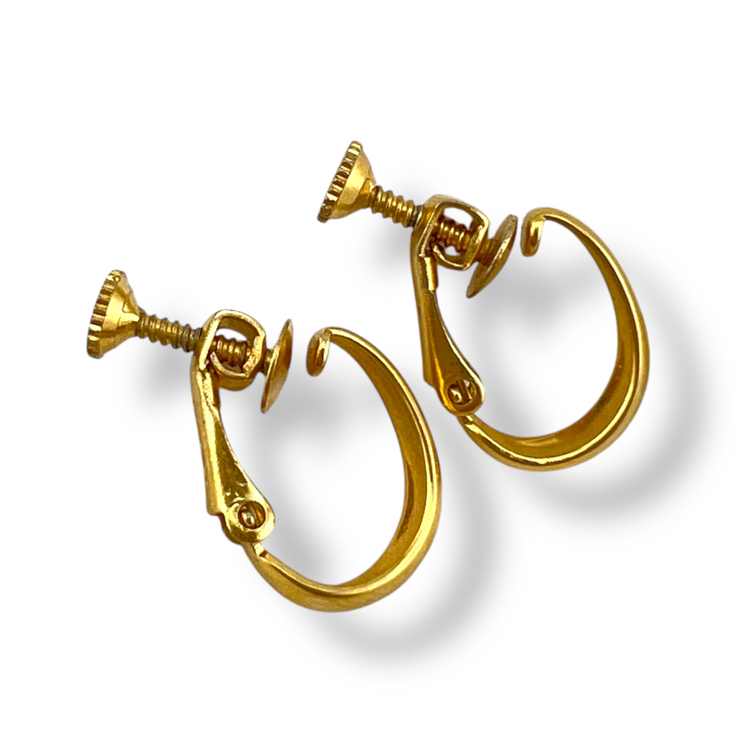 Vintažiniai aukso spalvos Napier auskarai