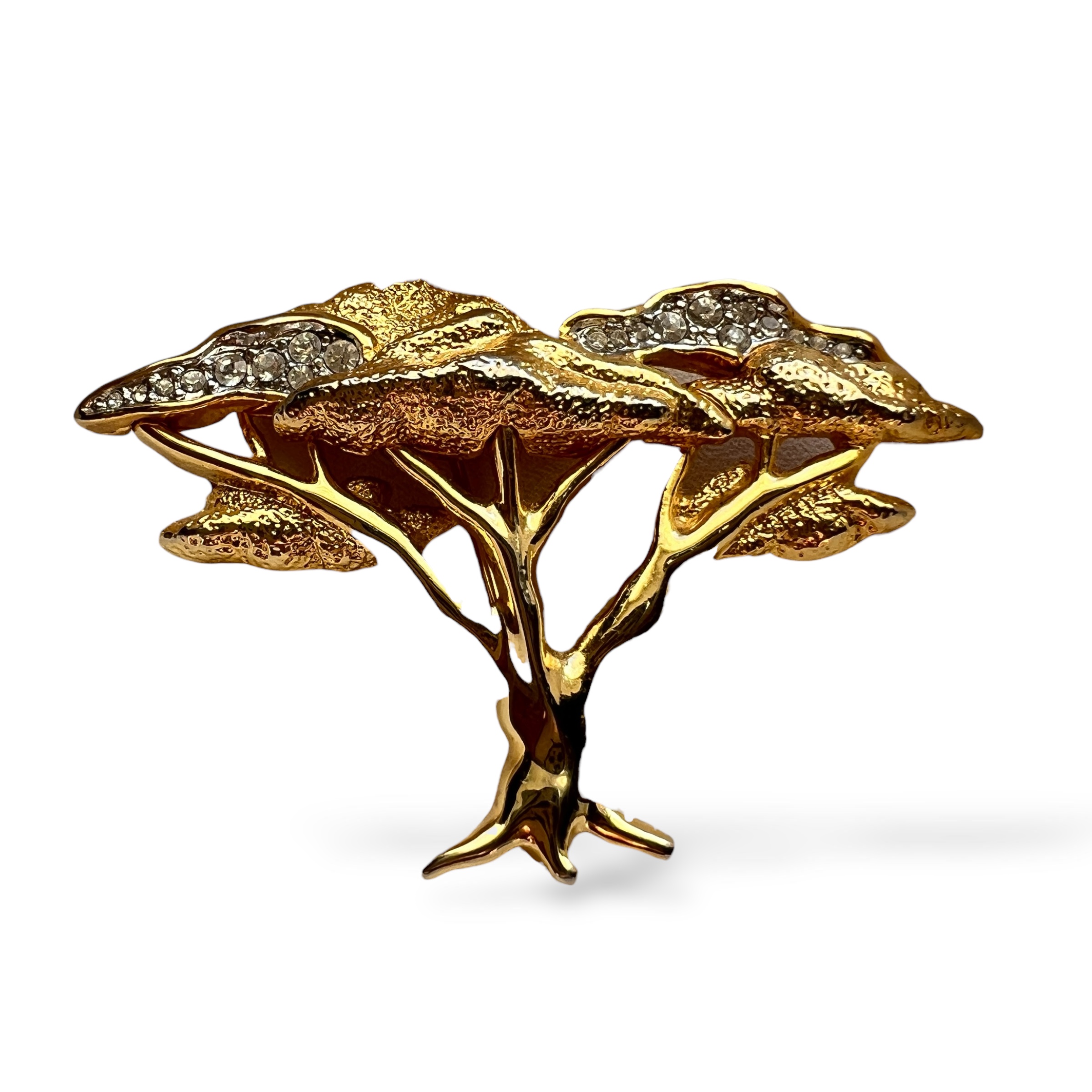 Vintažinė auksinio atspalvio sagė „Medis“