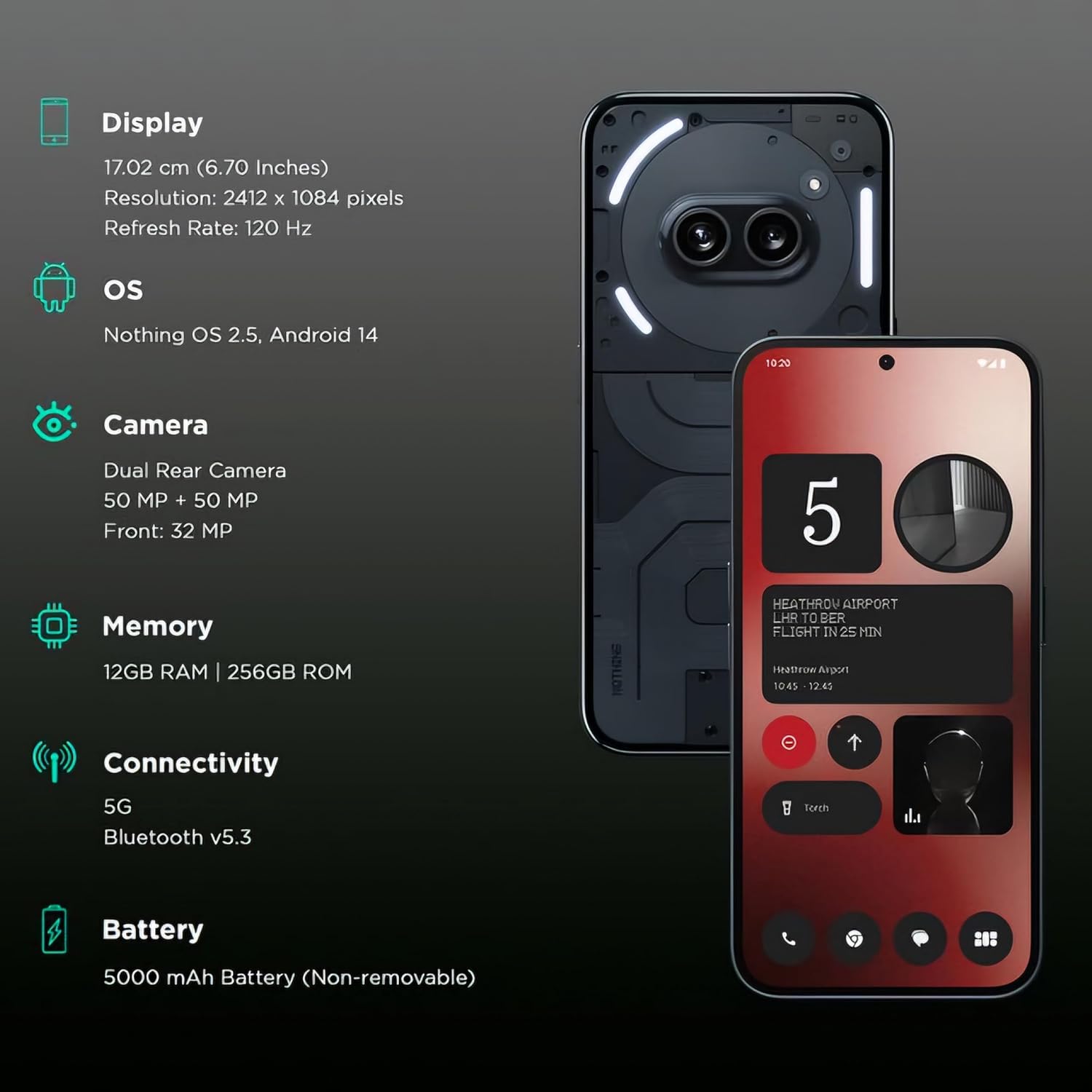 Nothing Phone 2a 5G 12GB, 256GB