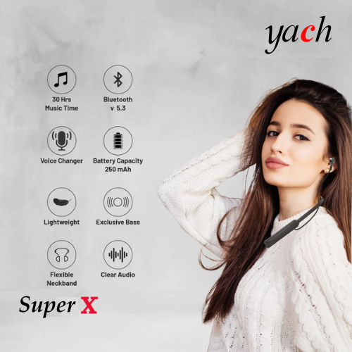 YACH Super X Neckband Black