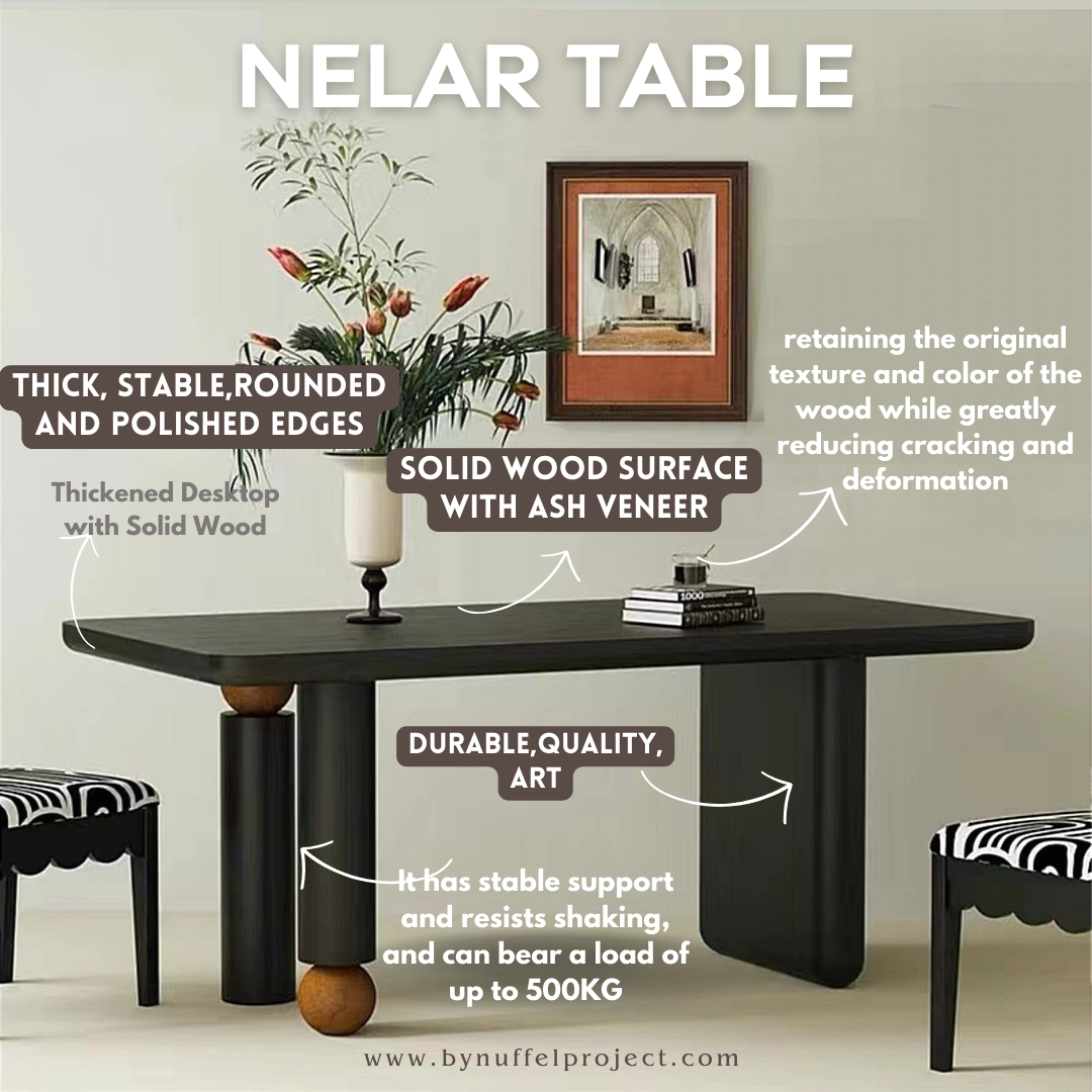 NELAR Wood Dining Table