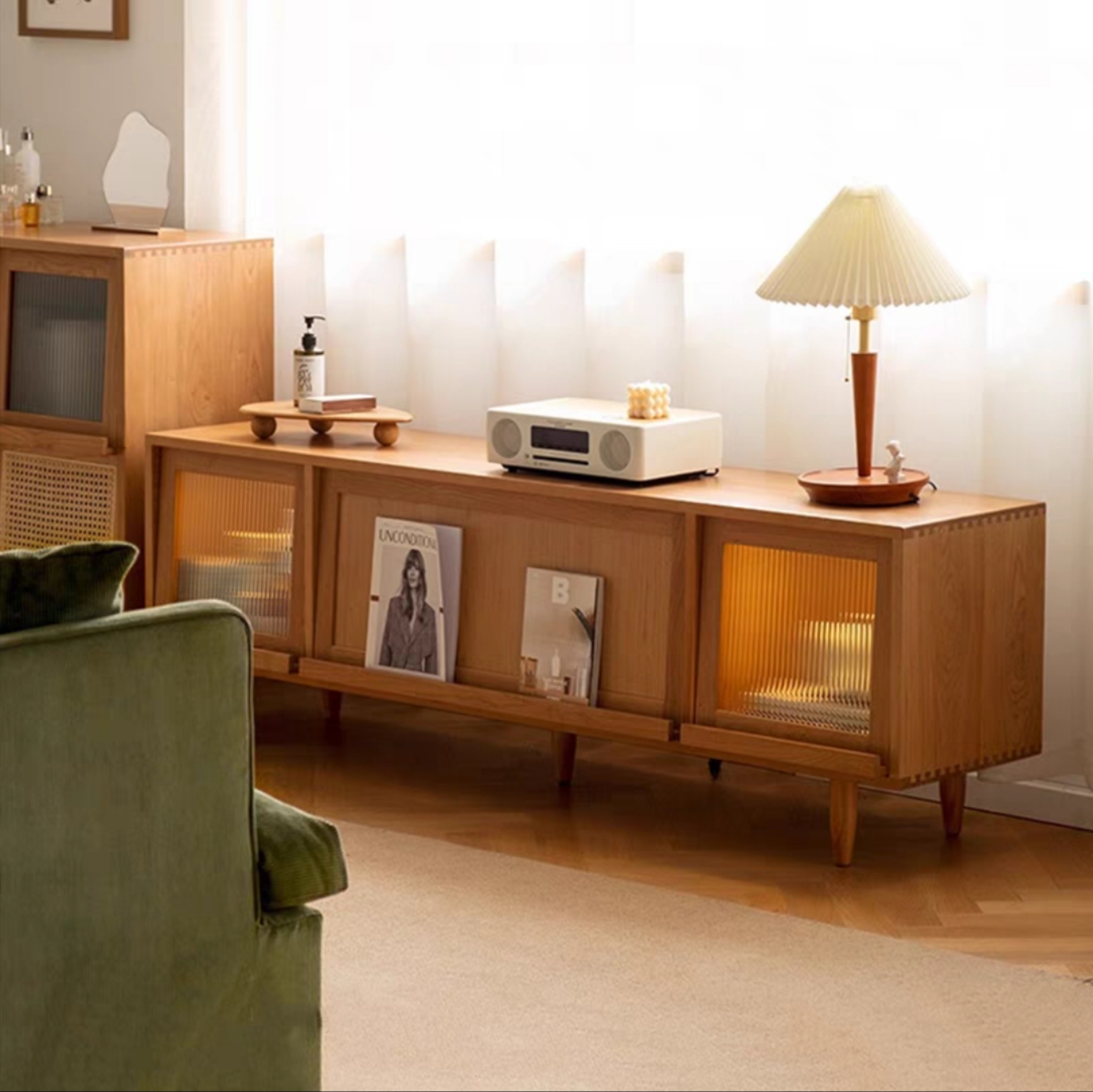 AURORA IV Wood Low Console Cabinet 