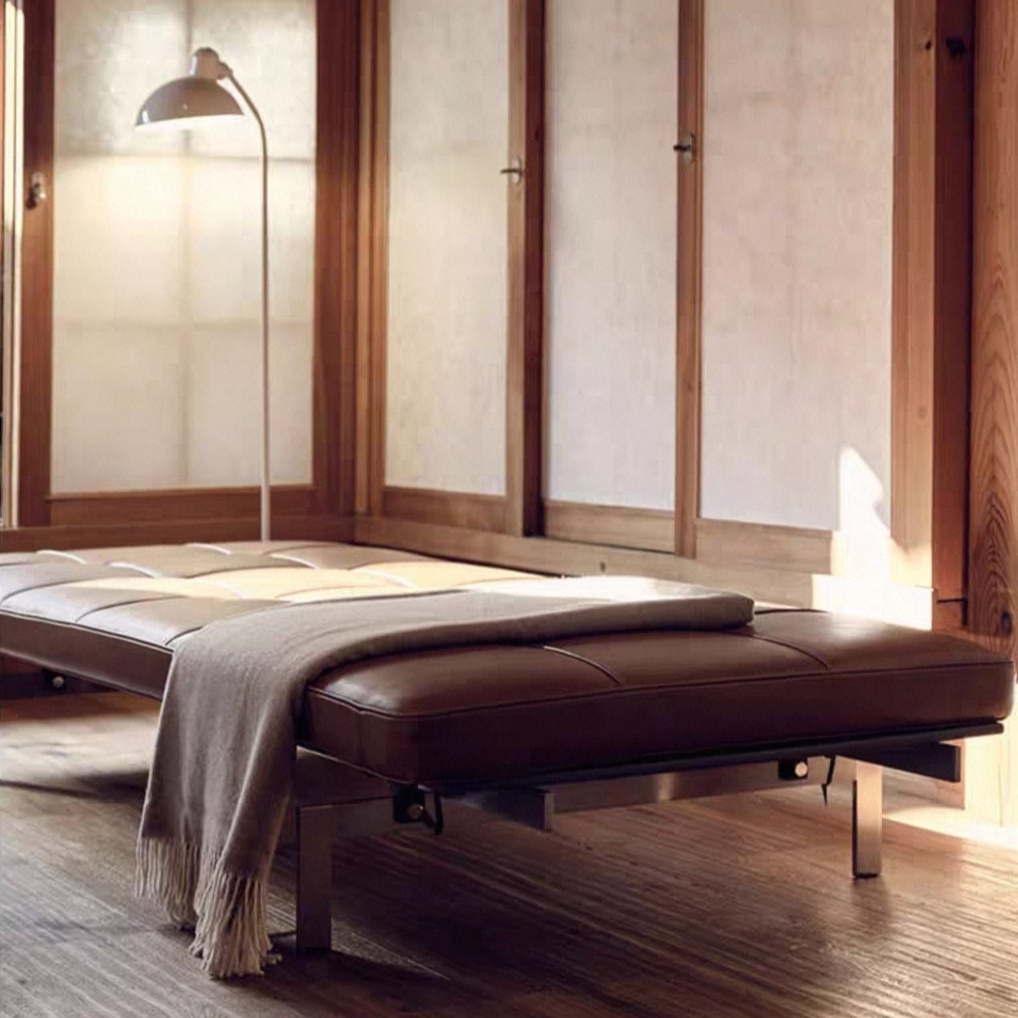 Modern PK 80 Style Leather Daybed