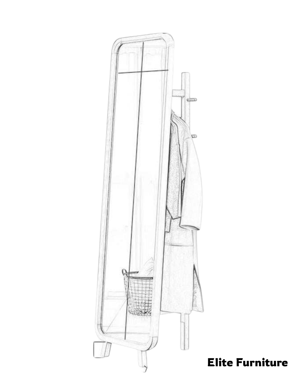 Luna Mirror Rack – 3-in-1 Space Saver
