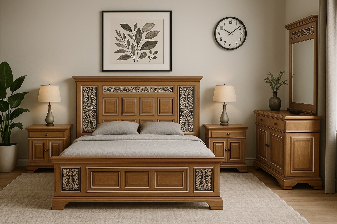 Pure Sheesham Bedroom Furniture Set