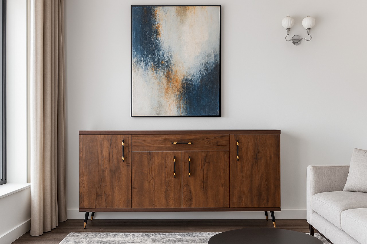 Mocha Grain Console Table