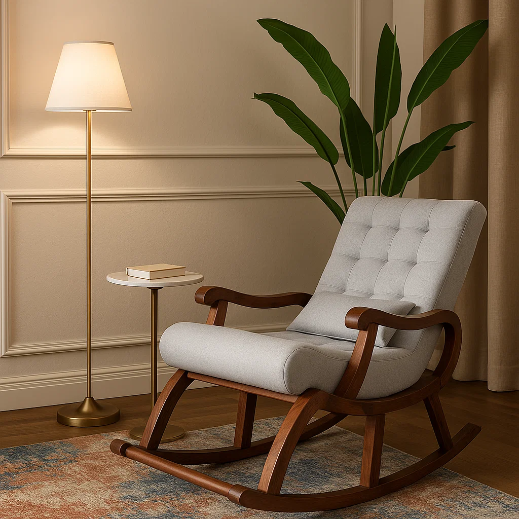 Modern Upholstered Rocking Chair