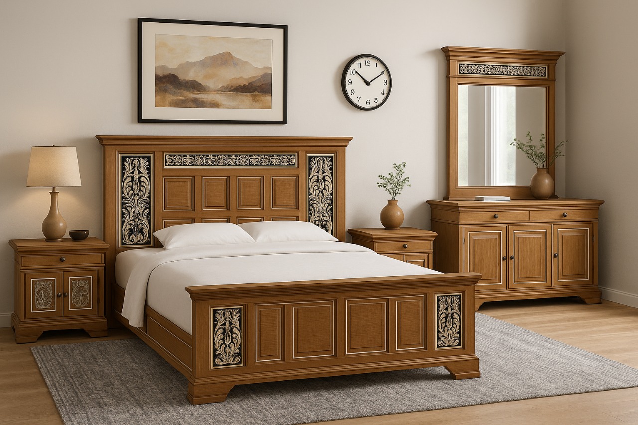 Pure Sheesham Bedroom Furniture Set