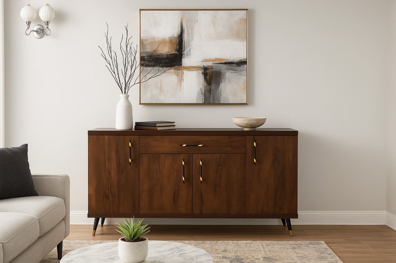 Mocha Grain Console Table
