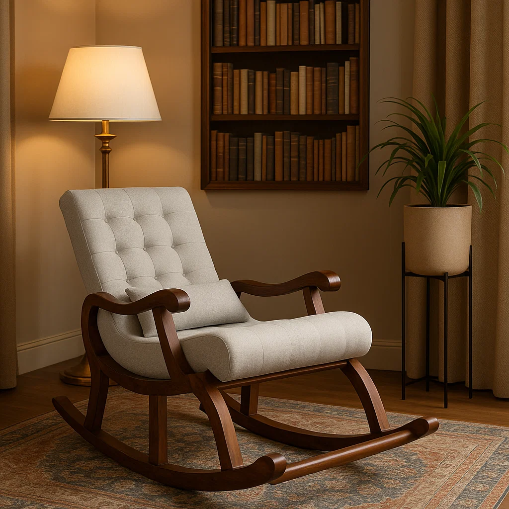 Modern Upholstered Rocking Chair