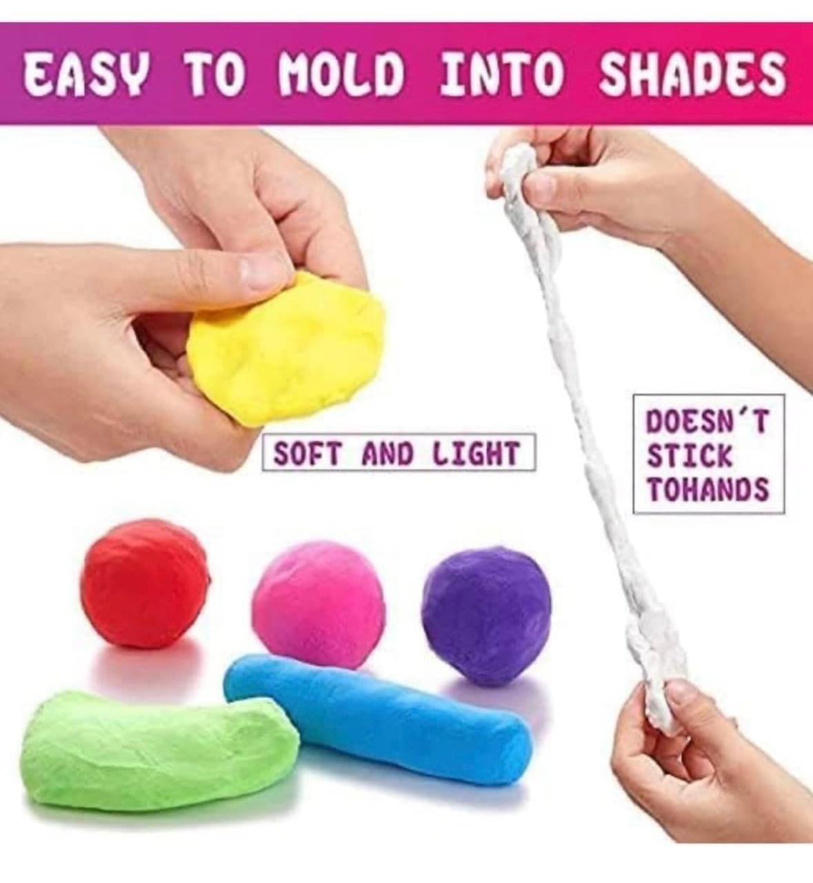 Lavum Non- Toxic 12 Different Color Ultra-Light Creative Art and Craft Air Dry Super Clay with Carving Molding Tools Kit for Kids Above Age 5+ Year Old, Pack of 36 (3 Piece Each Color) 