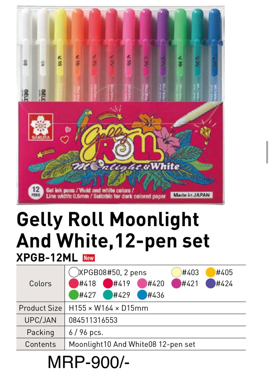 Gelly Roll Moonlight And White 12-pen set
