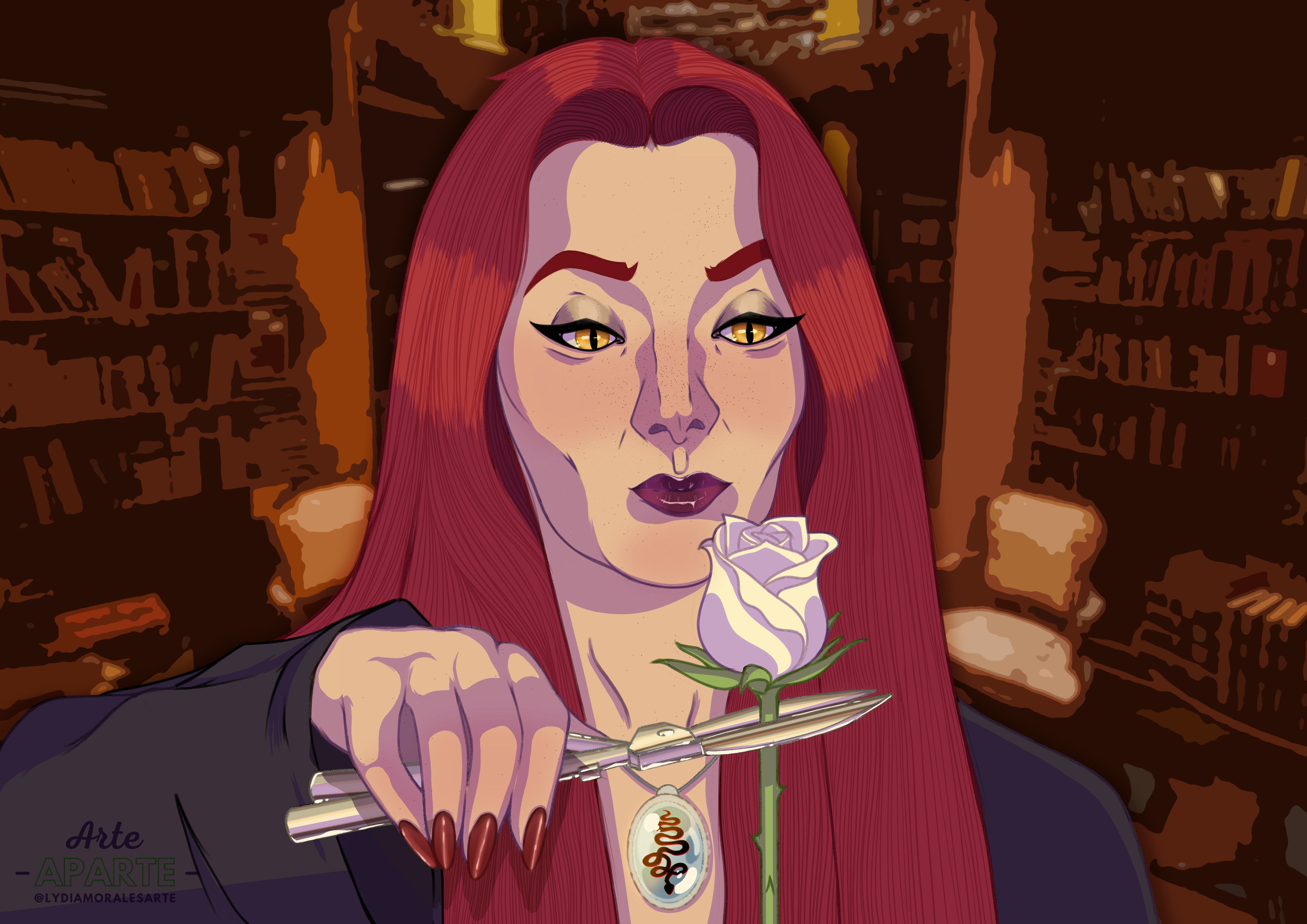 Lámina Crowley | Morticia Addams 1960 