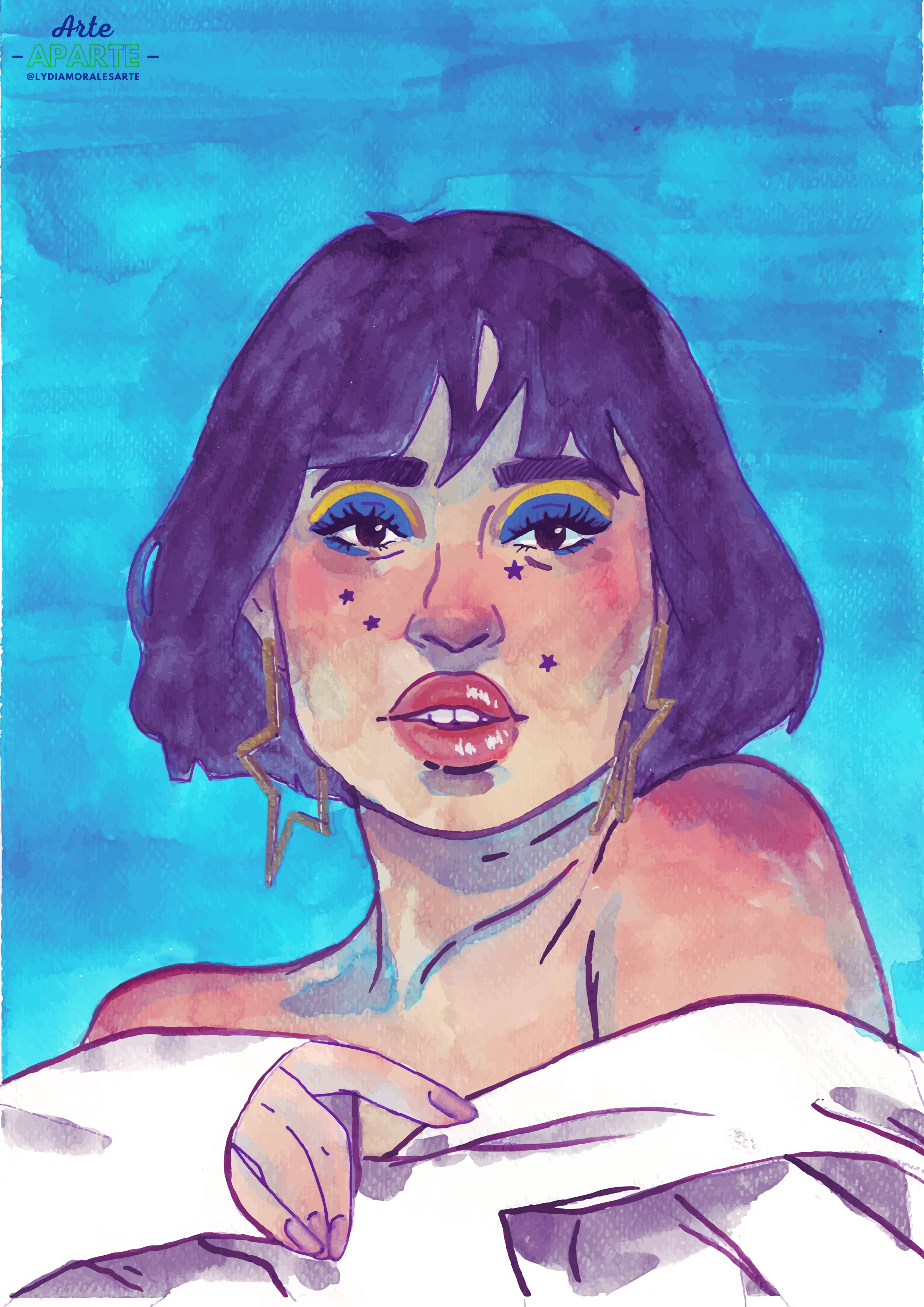 Lámina blue girl 