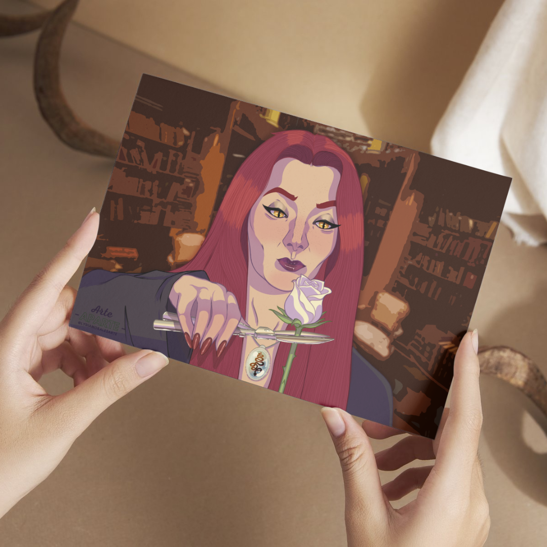 Lámina Crowley | Morticia Addams 1960 