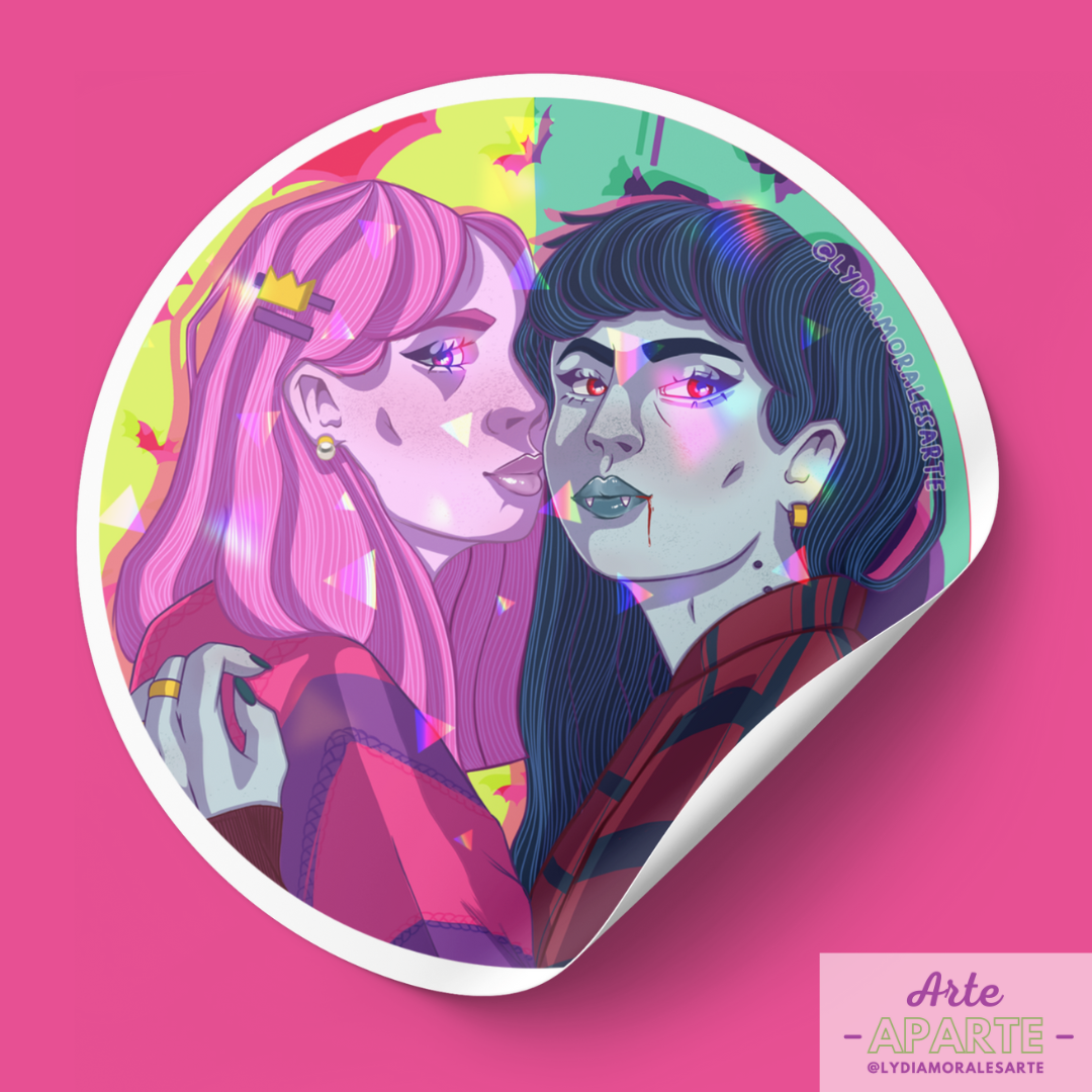 Pegatina Marceline y Princesa chicle